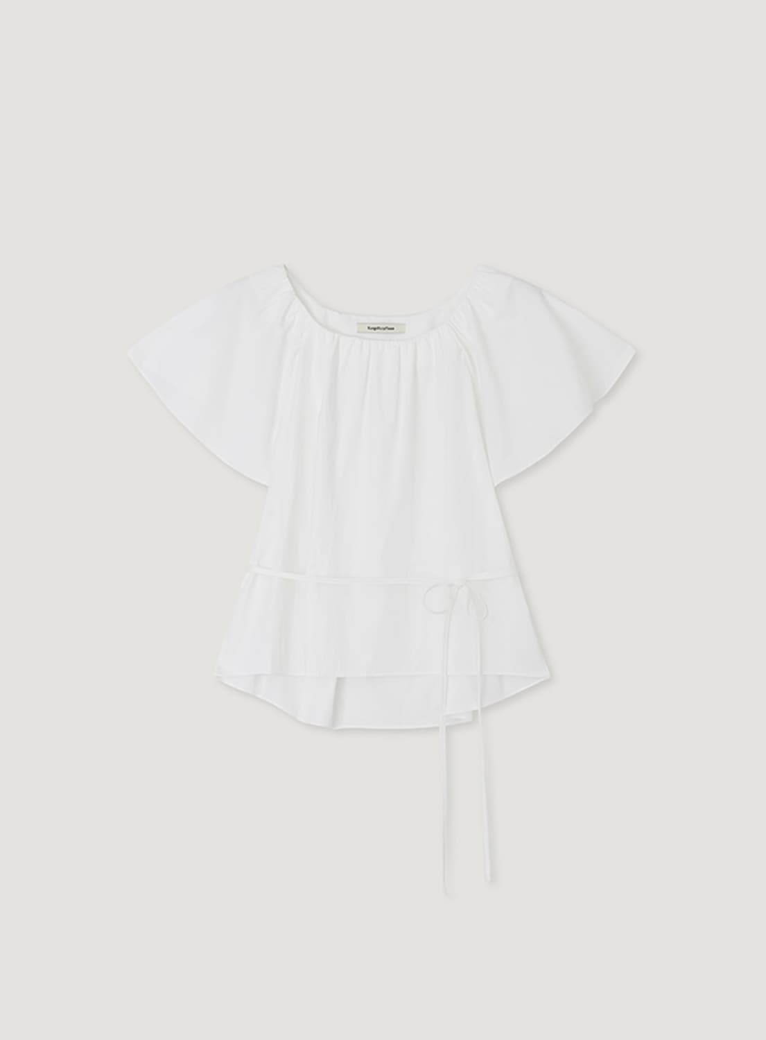 망고매니플리즈 JANE SHIRRING BLOUSE white 상품이미지1