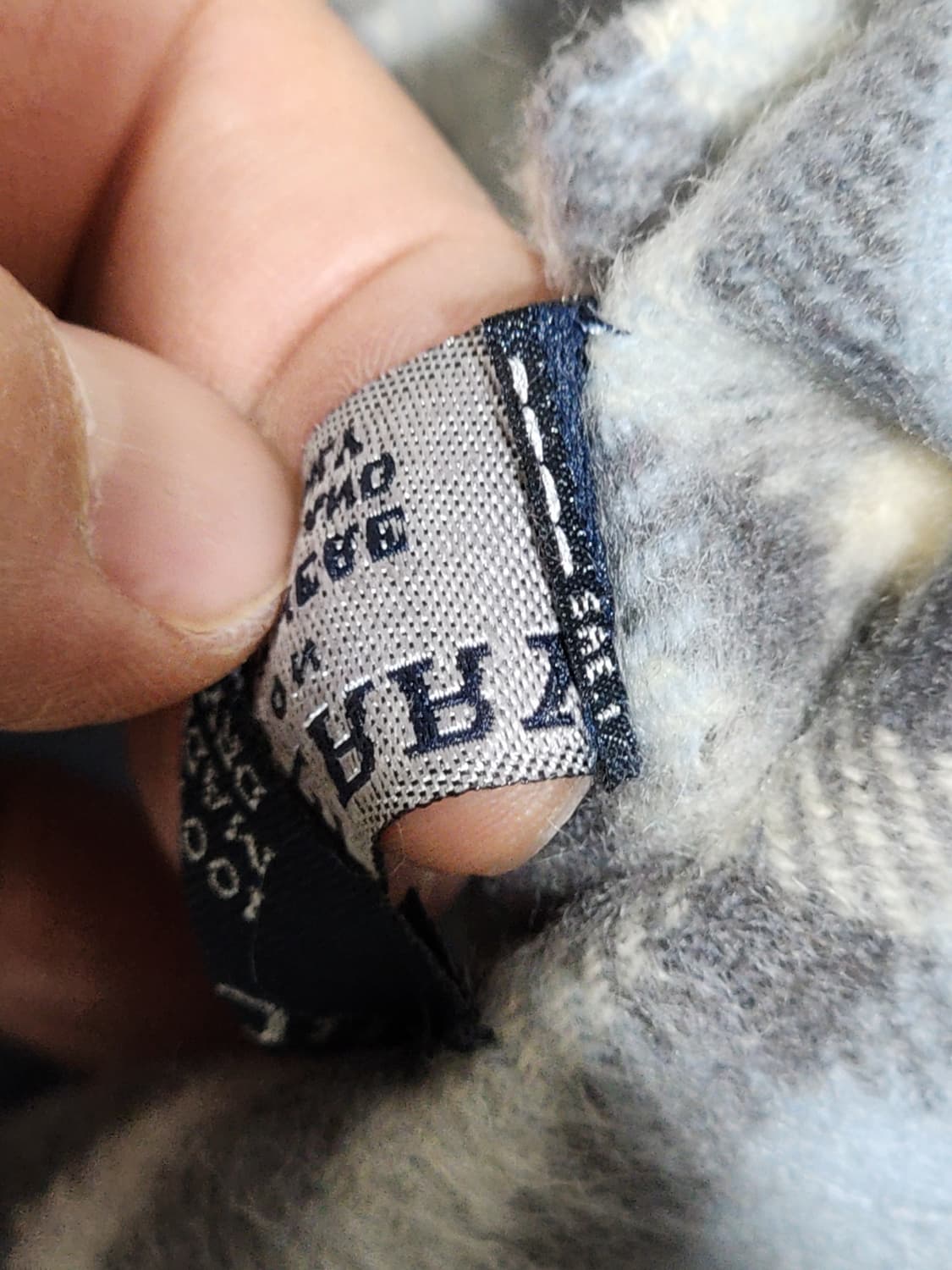 (정품) 버버리 캐시미어 머플러 하늘색 체크 목도리  상품이미지6