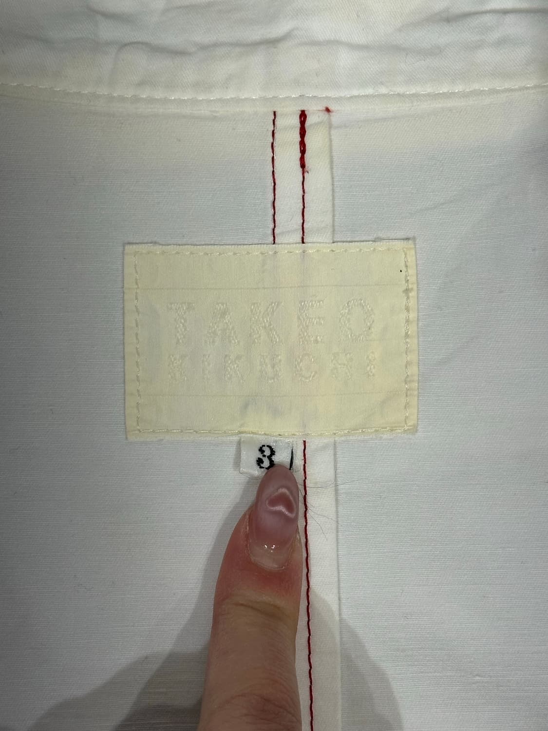 일본 빈티지 takeo 아이보리 트러커 블루종 자켓 상품이미지7