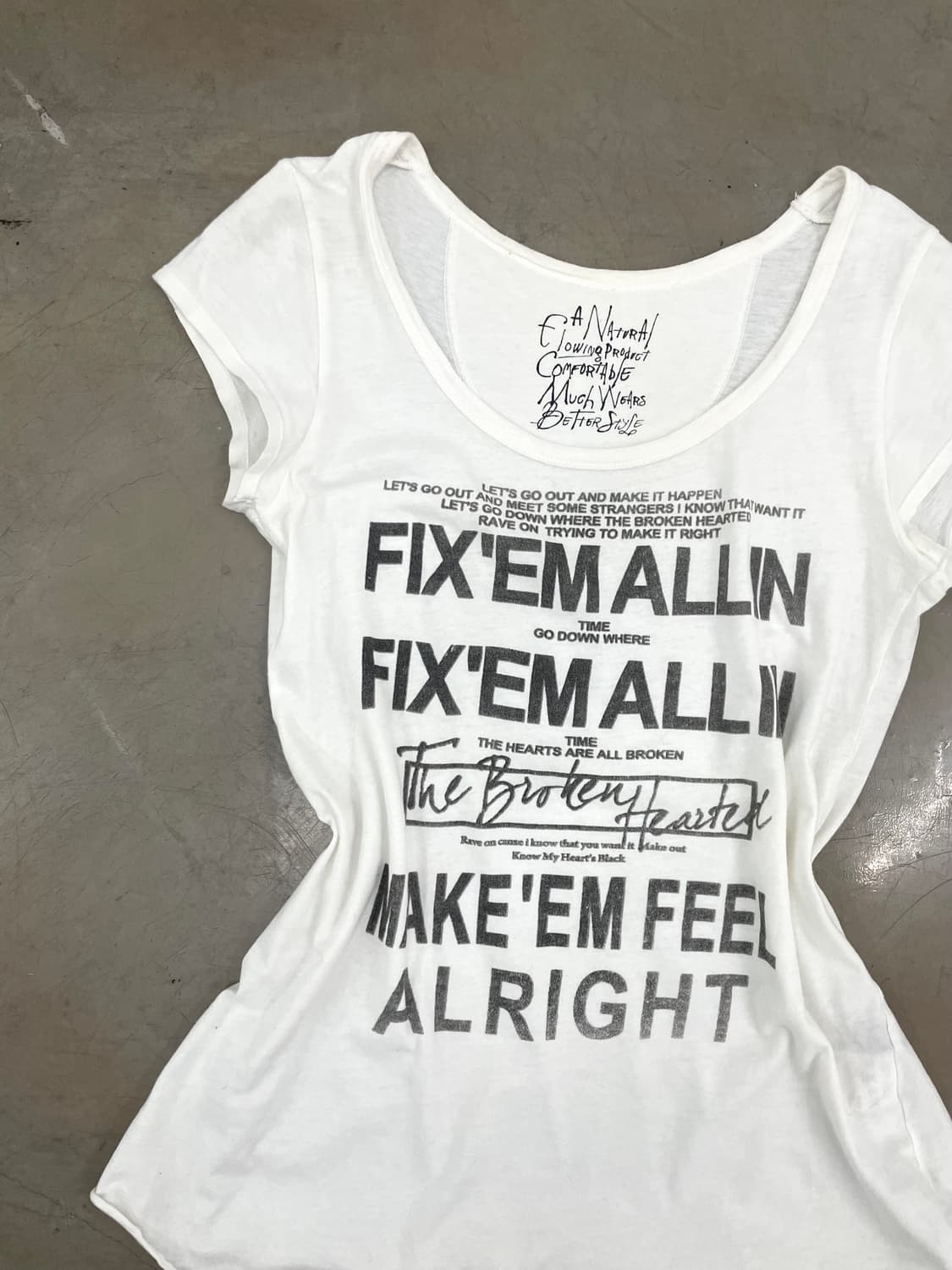 y2k Lettering Detail t-shirt 상품이미지4