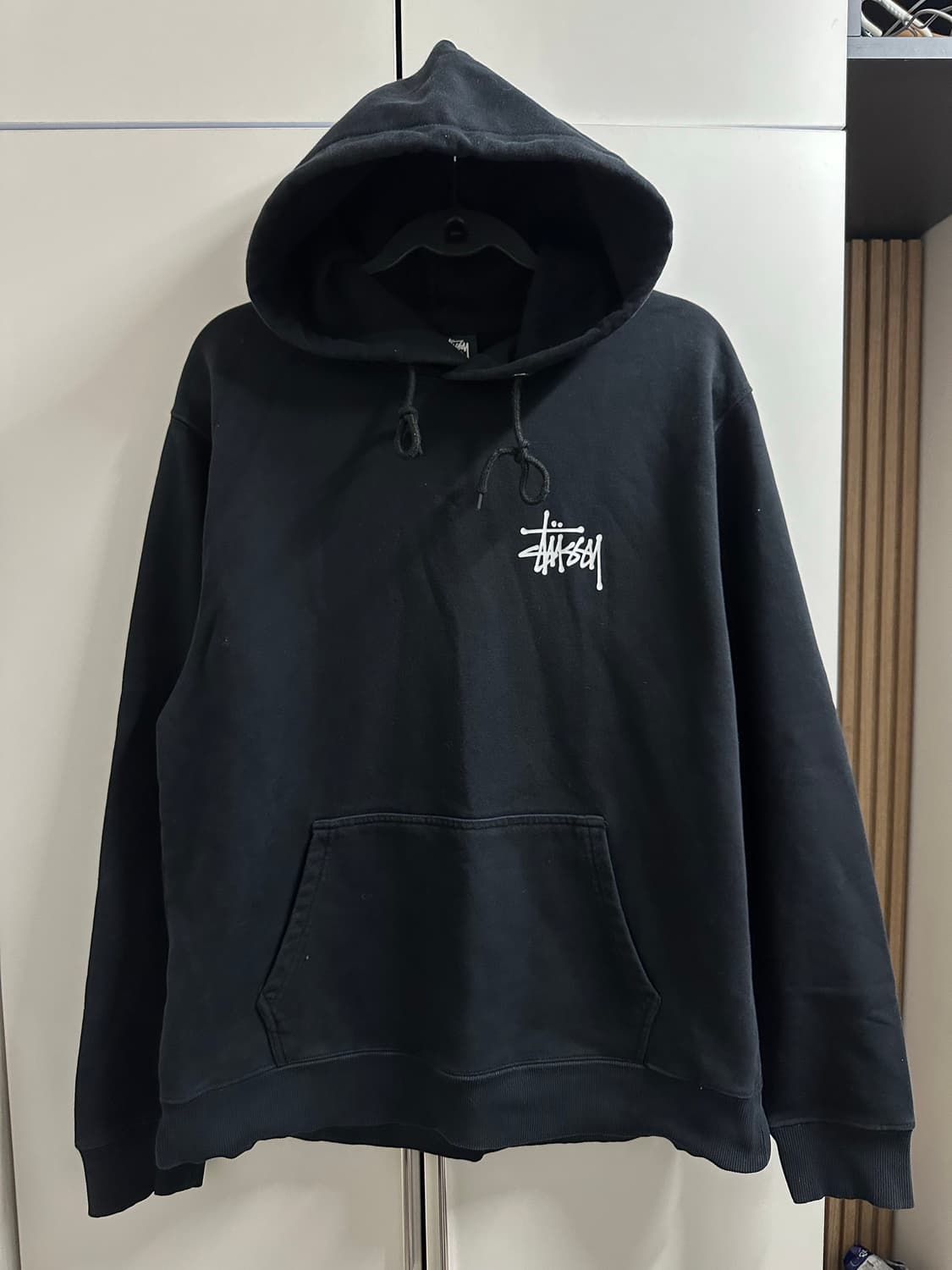 스투시 베이직 후드티 블랙 M 상품이미지2