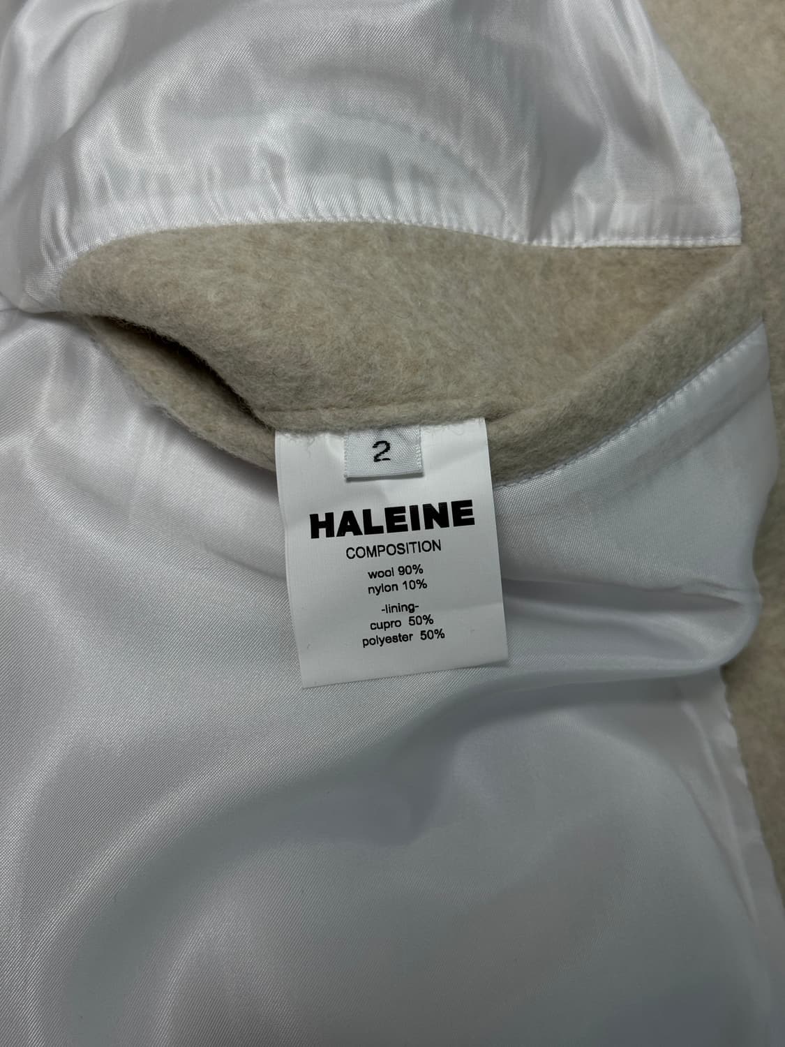 알렌느 / 3D 울 숏자켓 ver.2 (크림 베이지) / 2 상품이미지3