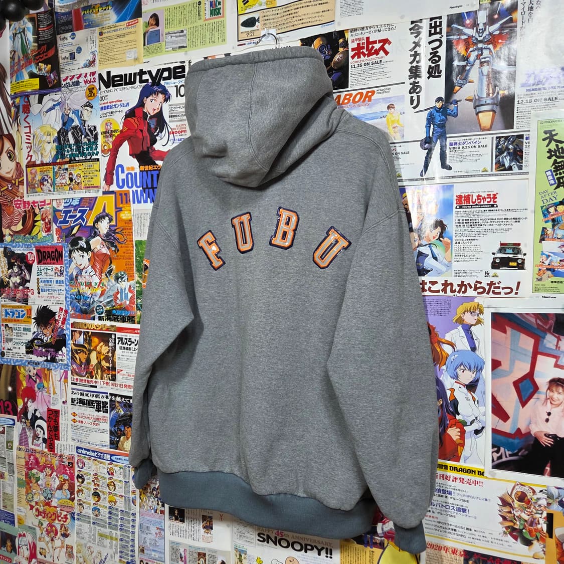 후부 올드스쿨 과녁 패치 기모 오버핏 후드티 상품이미지7