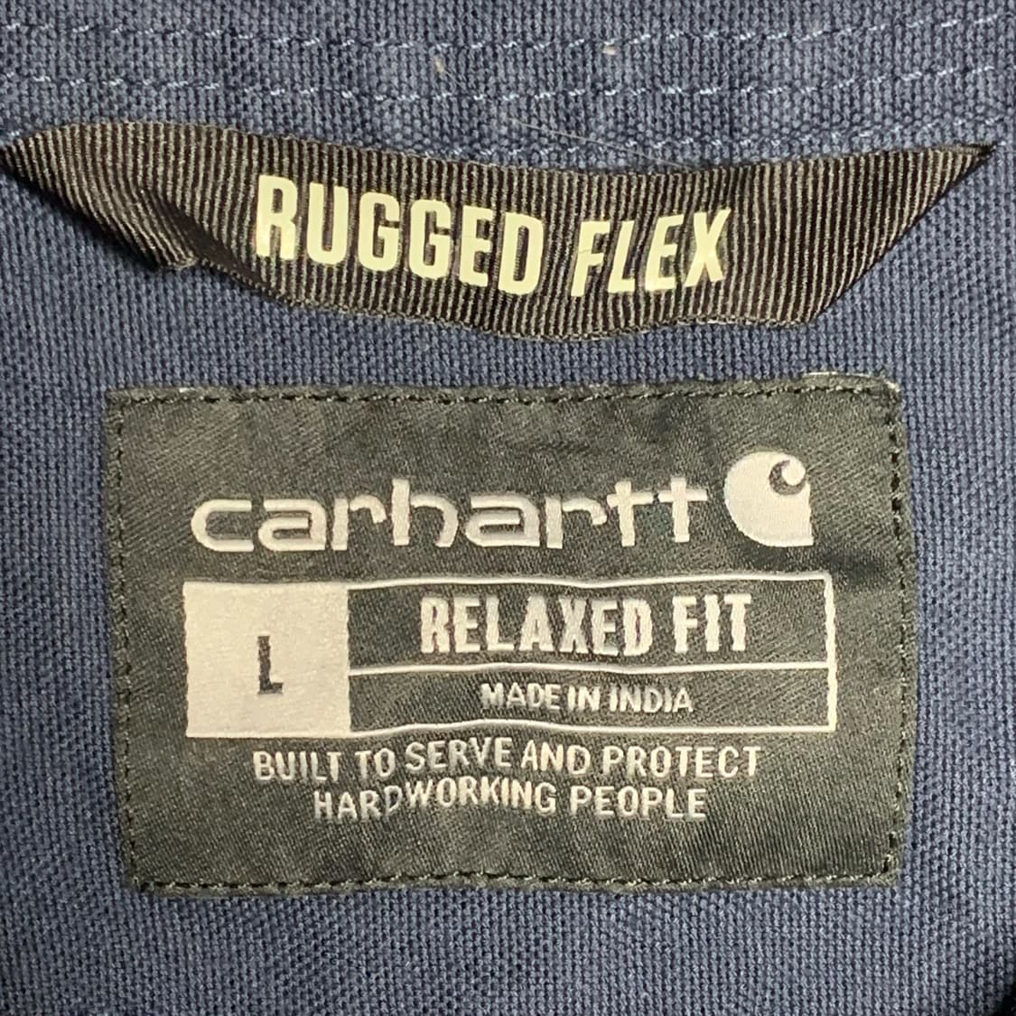 [L] 칼하트 러기드 플렉스 릴렉스드핏 워크셔츠 네이비 상품이미지4