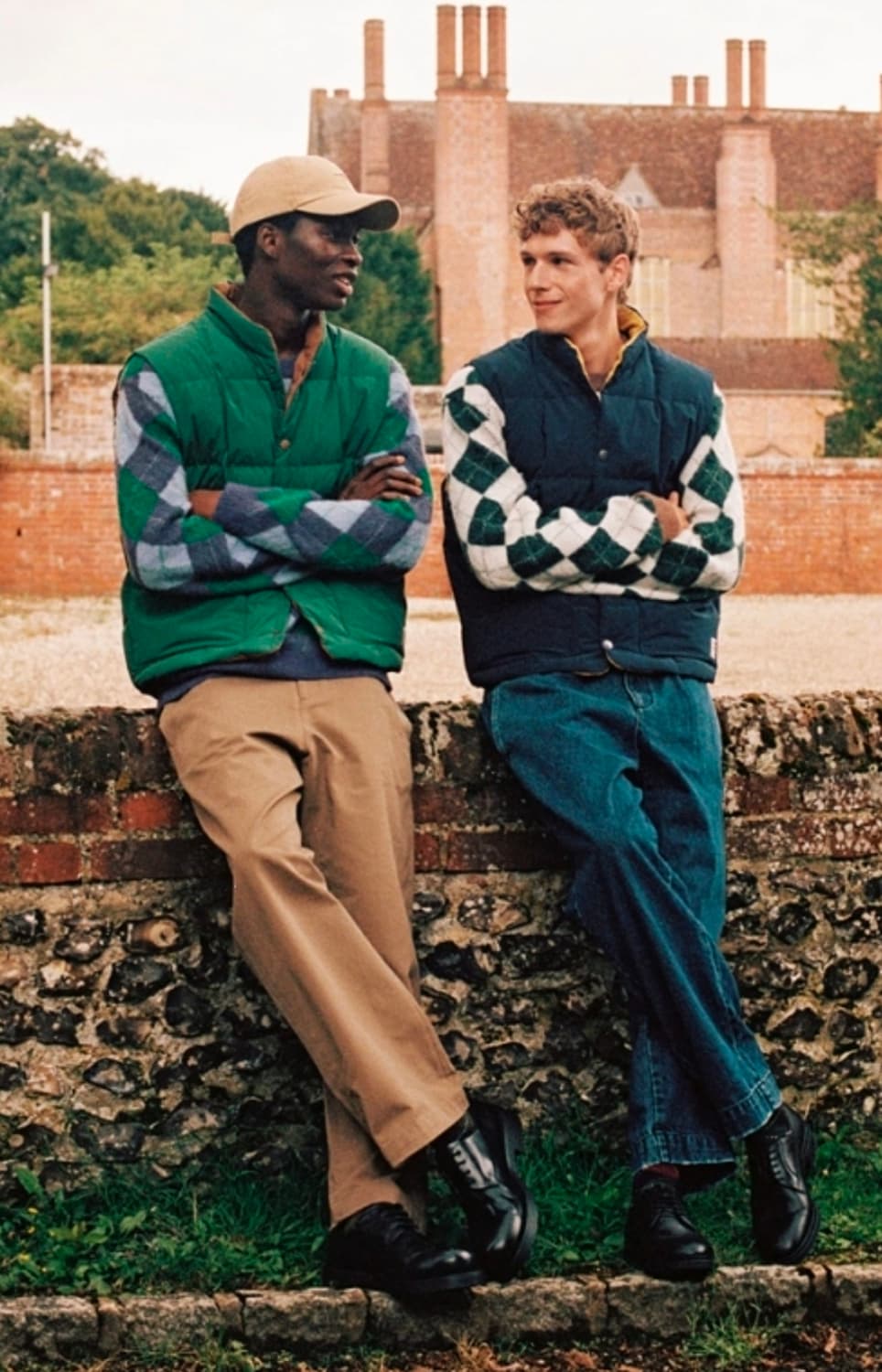 (새상품) 헨리코튼 BSC 아가일니트 다크그린 105사이즈 판매합니다. 상품이미지2