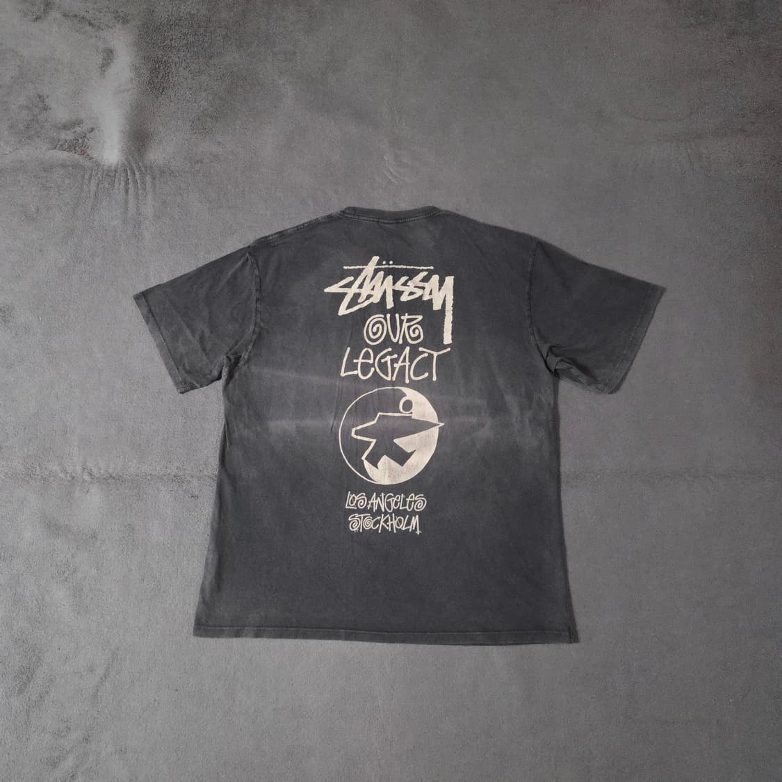 스투시 아워레가시 서프맨 피그먼트 다이드 페이디드 반팔 티셔츠 XL 상품이미지1