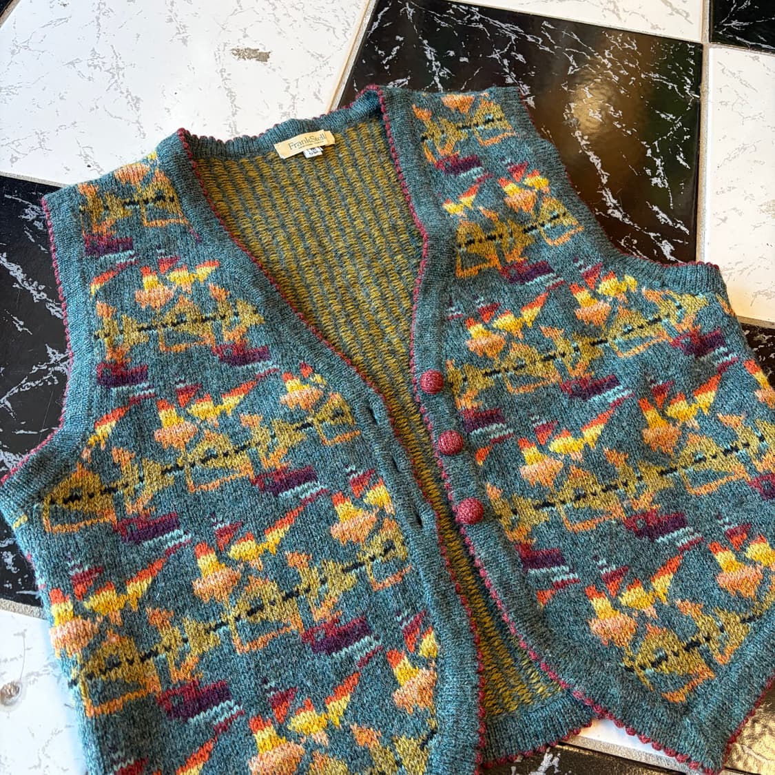 vintage knit vest 상품이미지2