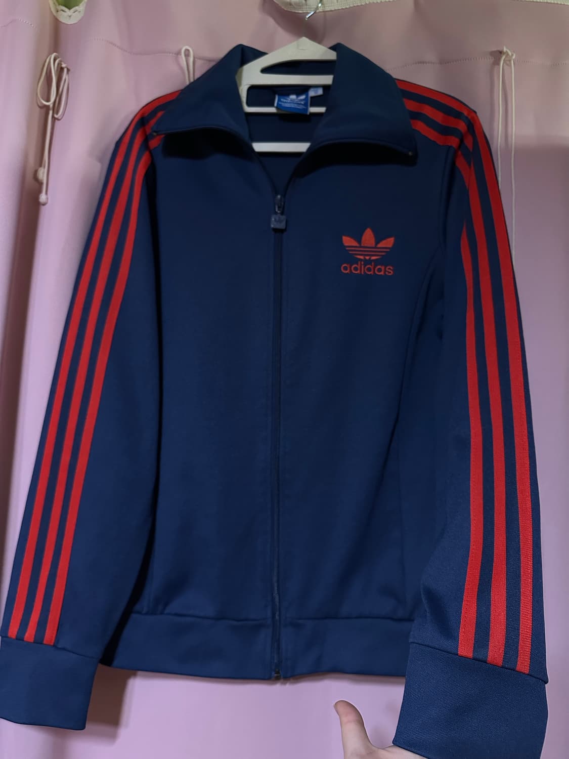 아디다스 져지 아디다스 유로파 트랙탑 네이비 레드 파이어버드 불꽃져지 상품이미지1