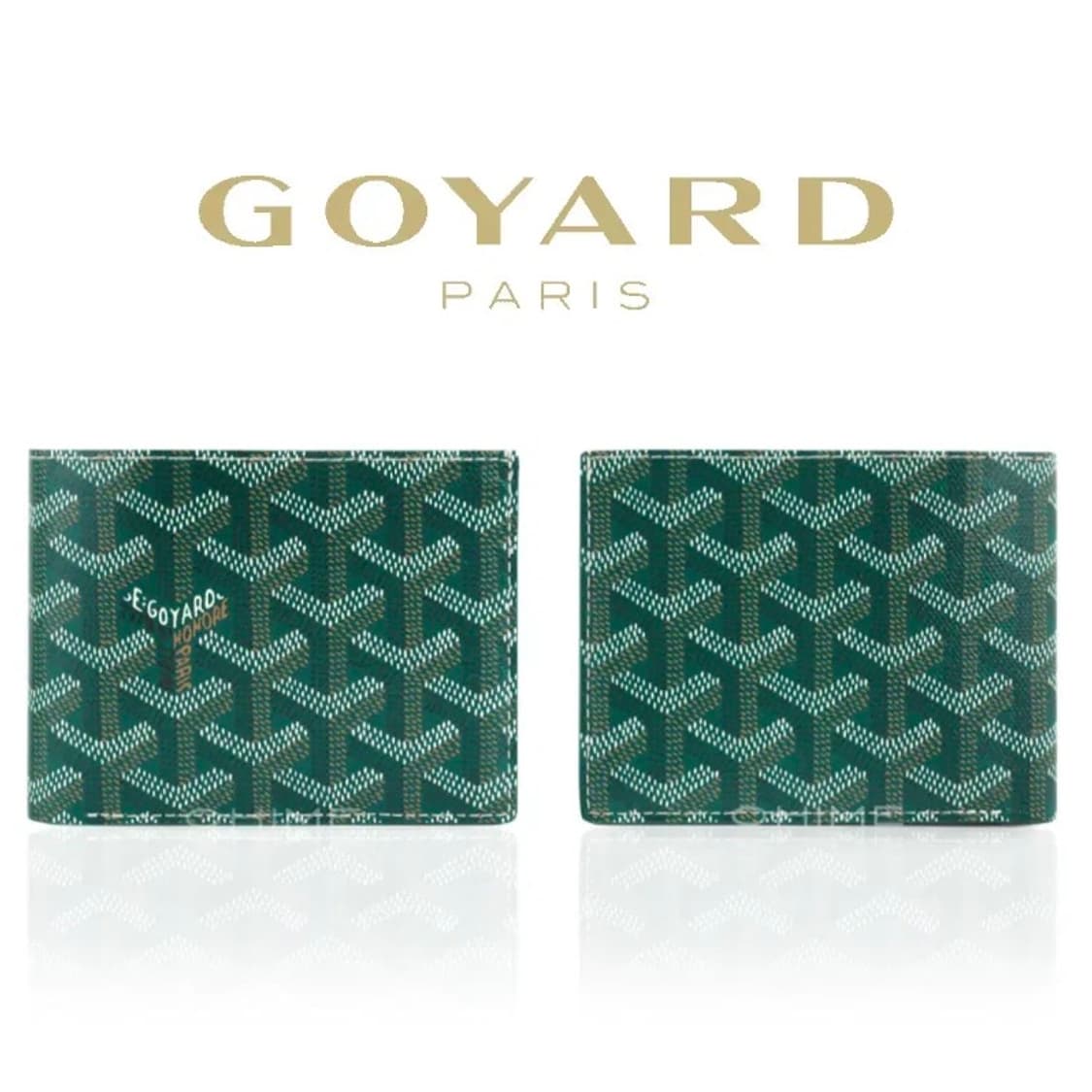 [정품] GOYARD 고야드 빅투와르 그린 카프스킨 반지갑 상품이미지1