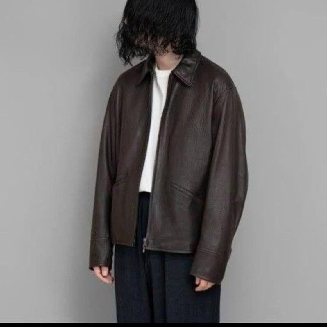 22aw lamb leather short zip jkt 상품이미지9