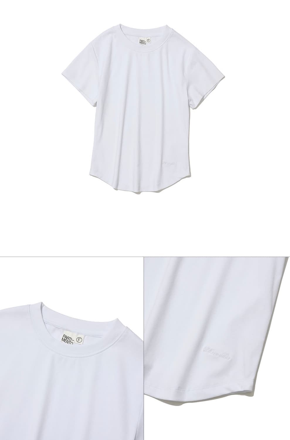 파르티멘토우먼 90s short sleeve tee (차콜/화이트) 상품이미지2