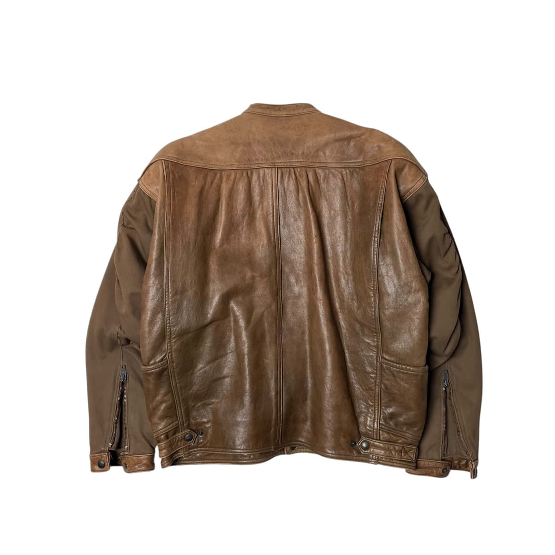 레더 트윌 코튼 레이어드 봄버 (italy made) 상품이미지6