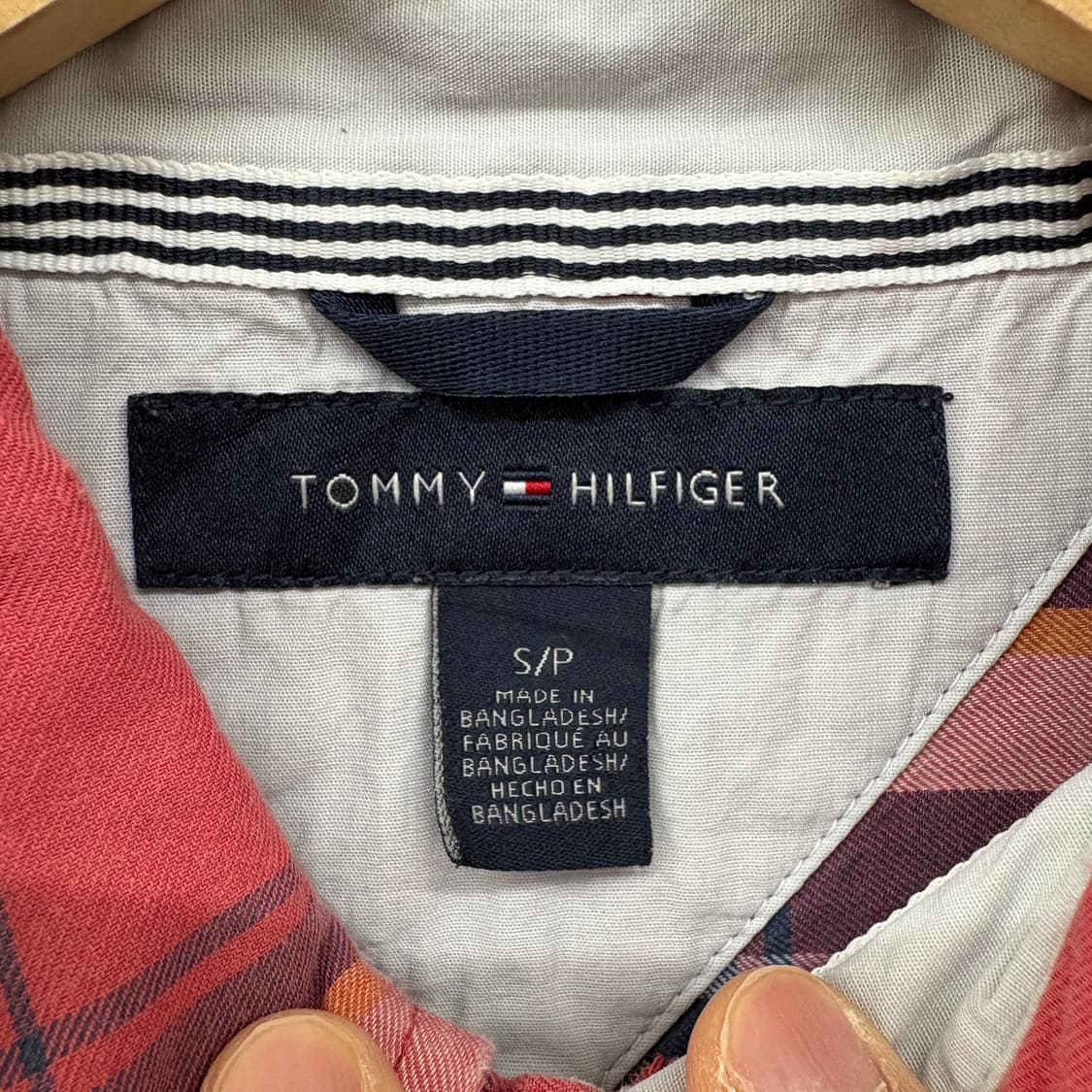 타미힐피거 레드 체크 남방 남m 상품이미지3