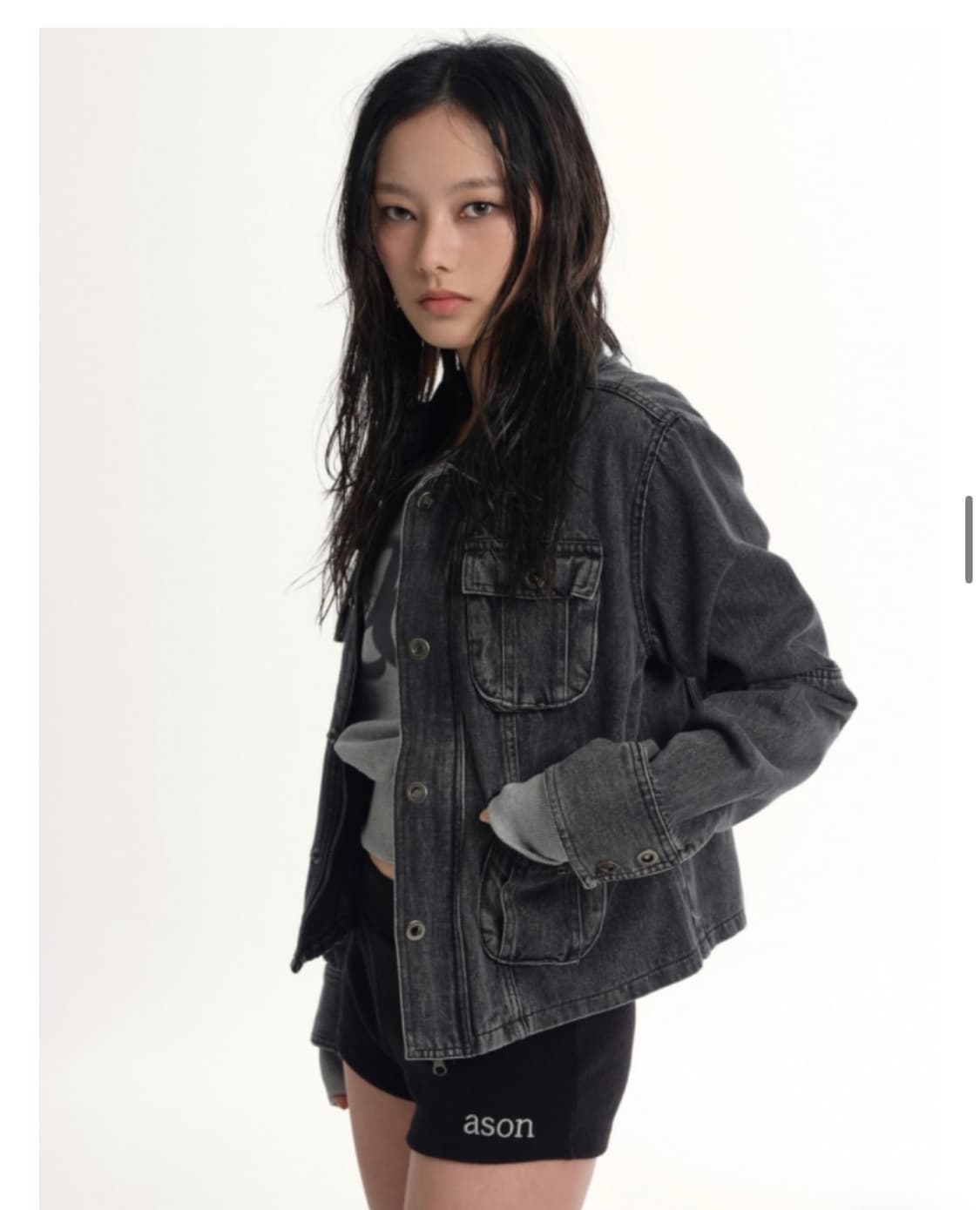 애즈온 탄 데님 자켓 상품이미지4