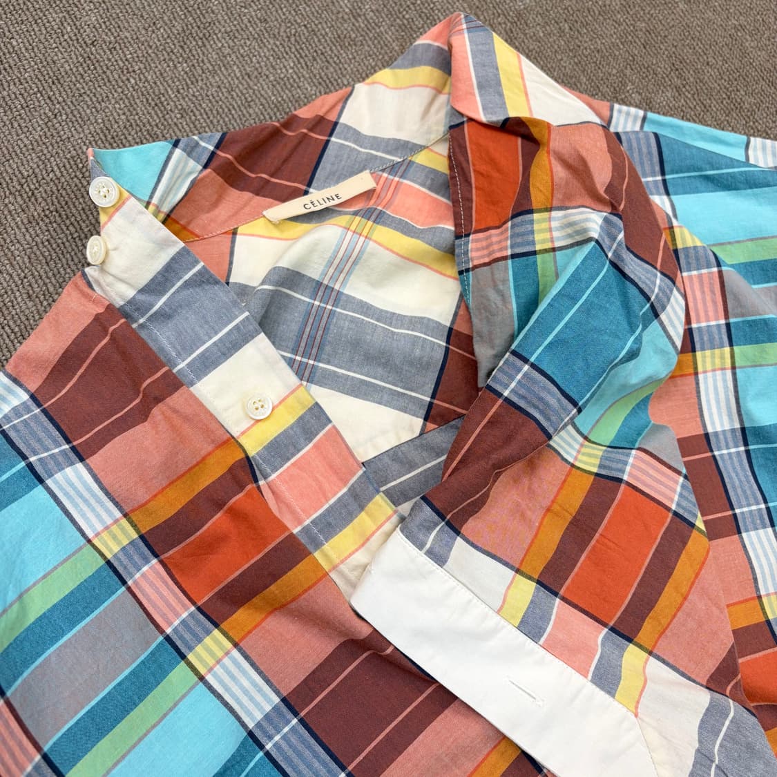 Celine 2013 Tartan Cowl-Neck Tunic 셀린느 상품이미지3