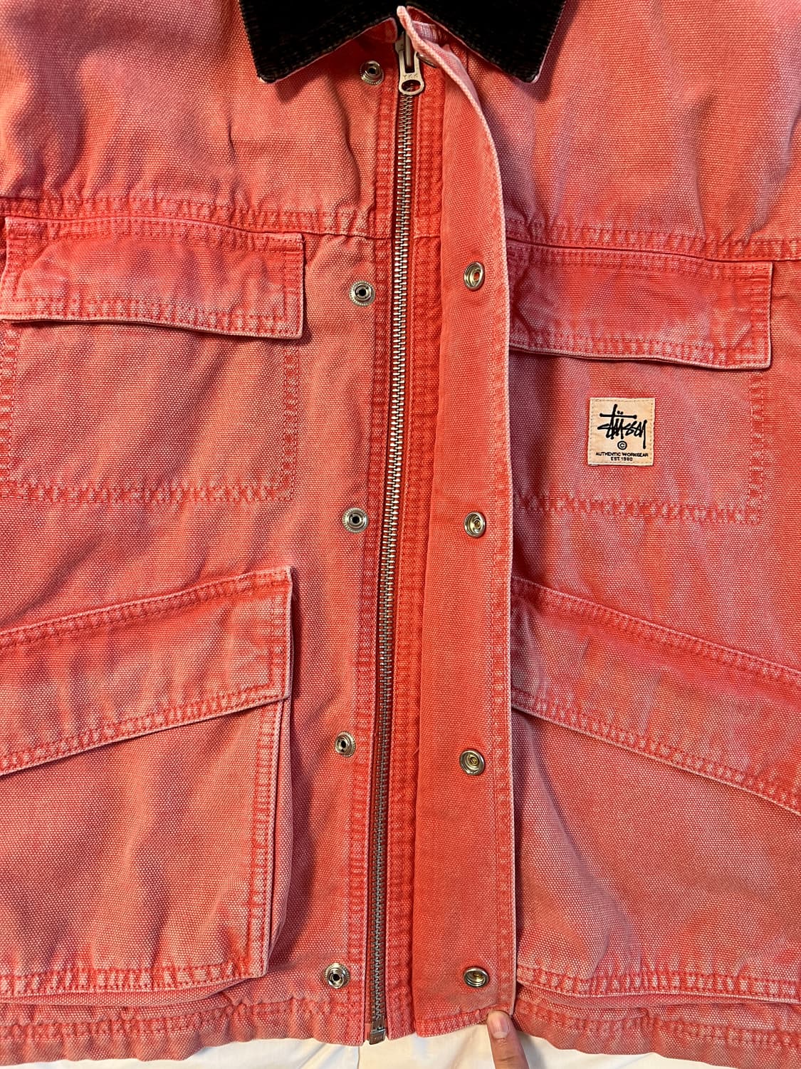 Stussy Washed Canvas Shop Jacket Orange 상품이미지7