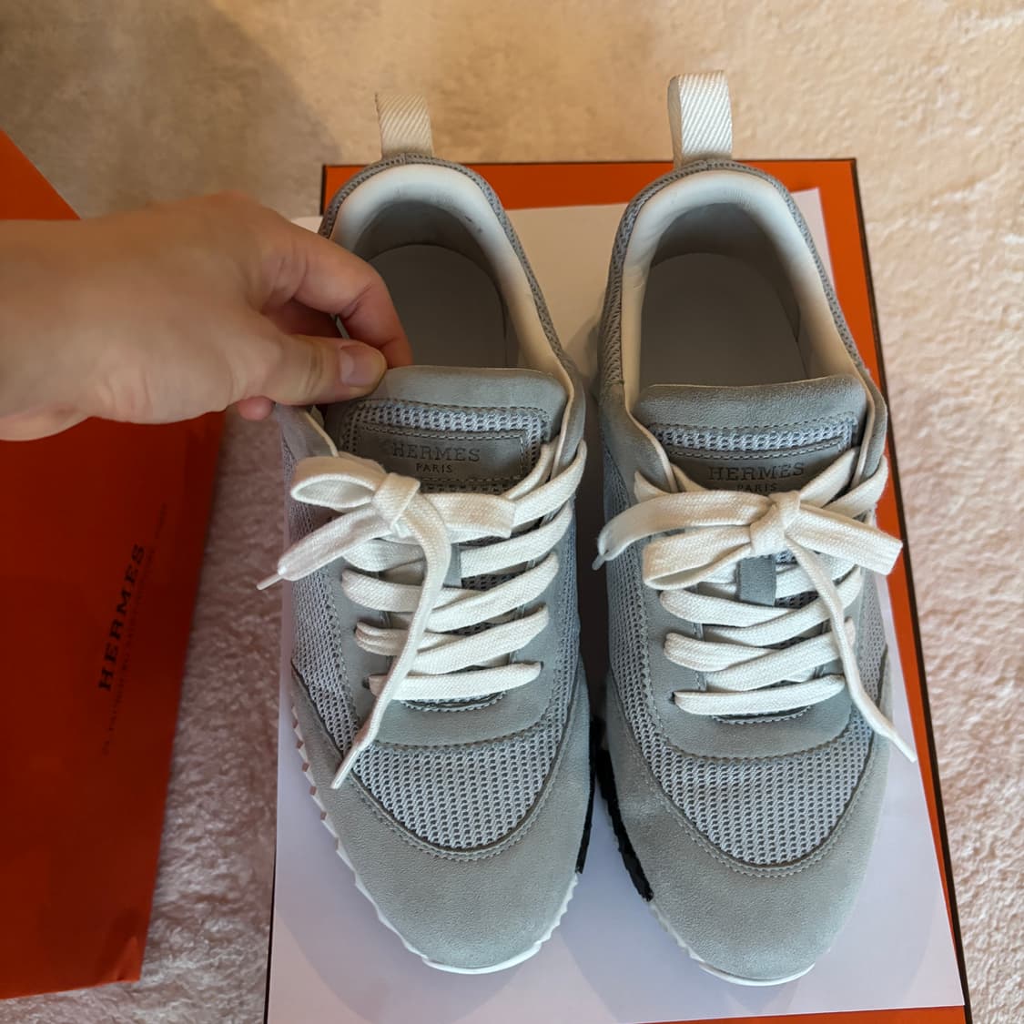 에르메스 바운싱 메쉬 파스텔하늘색 (그리 뉘아주 컬러) 상품이미지4