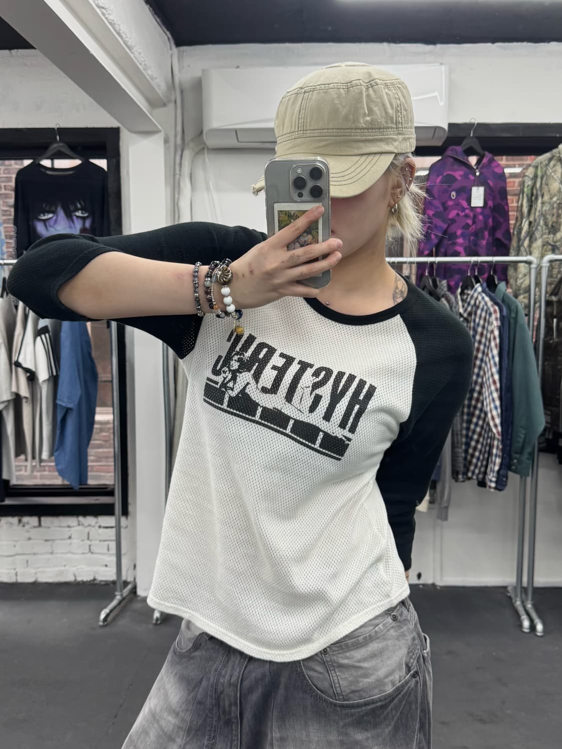 히스테릭 글래머 에이전트 메쉬 7부 롱슬리브 상품이미지5