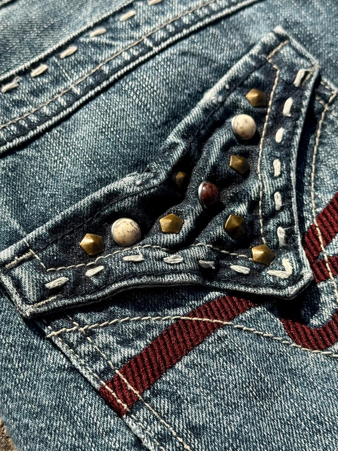 Stud Detail Denim Pants 상품이미지1