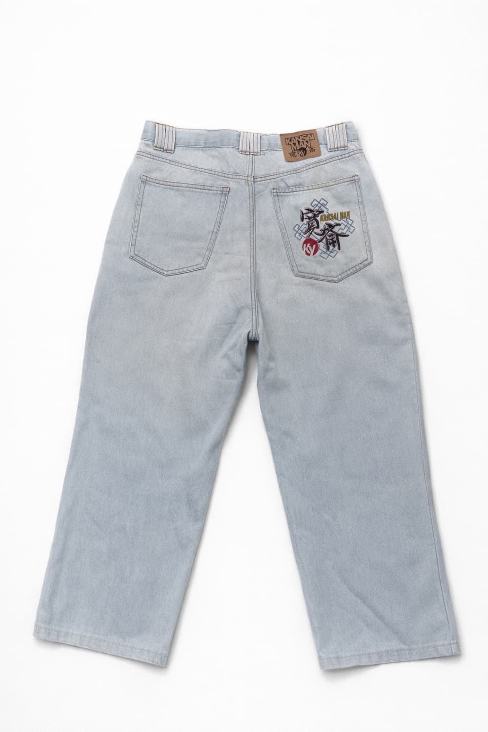 KANSAI MAN 자수 데님 팬츠 / 연청 와이드 진 상품이미지3
