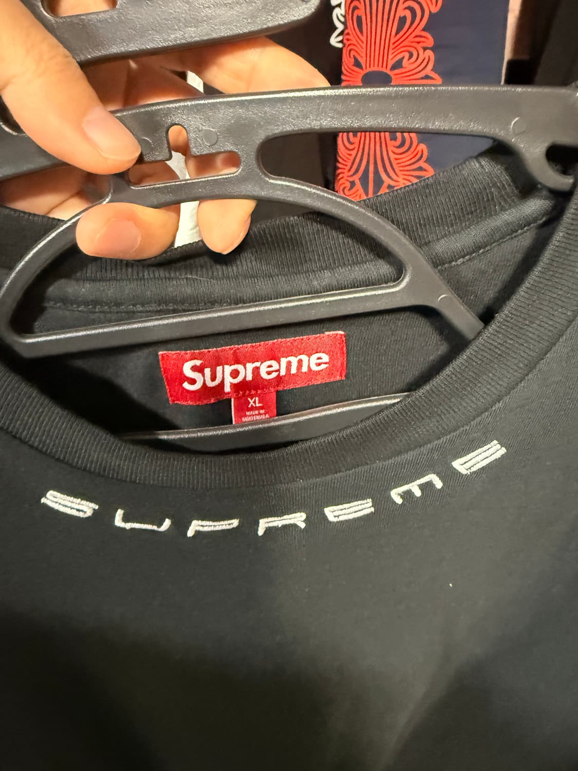 슈프림 카라로고 롱슬리브 XL 상품이미지3