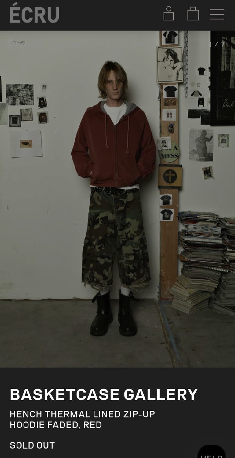 HENCH THERMAL LINED ZIP-UP HOODIE FADED 상품이미지6