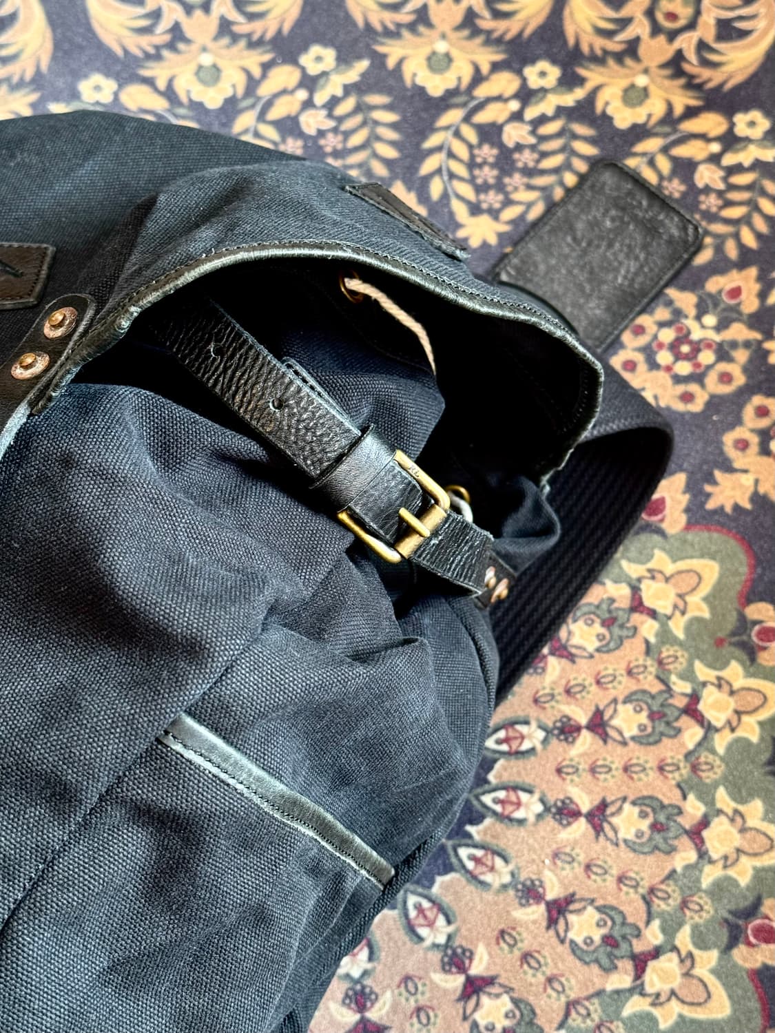 폴로 캔버스 레더 럭색 백팩 상품이미지3