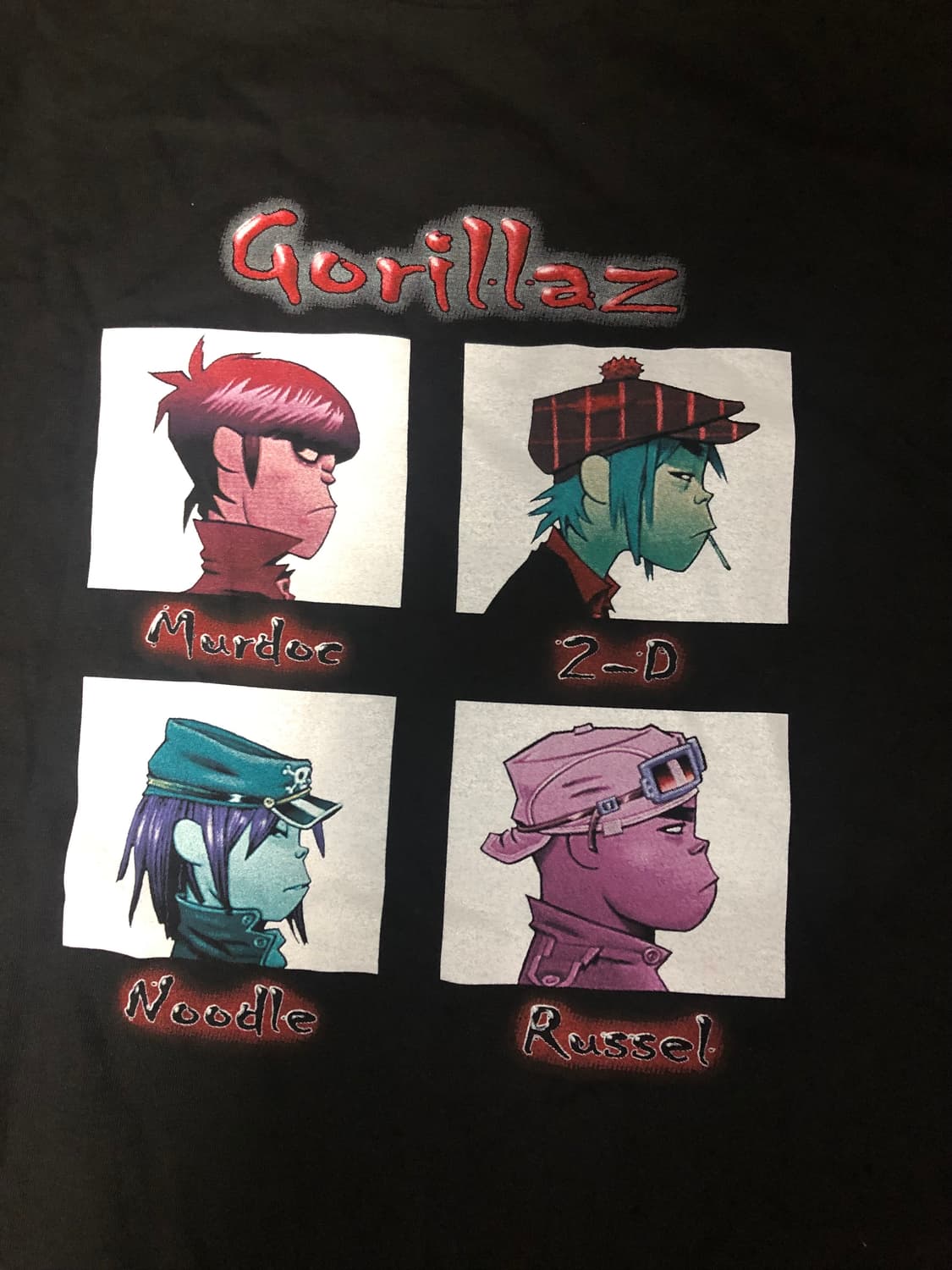 Michael 고리ㄹ라즈 Gorillaz 블랙 반팔 티셔츠 XL 상품이미지3