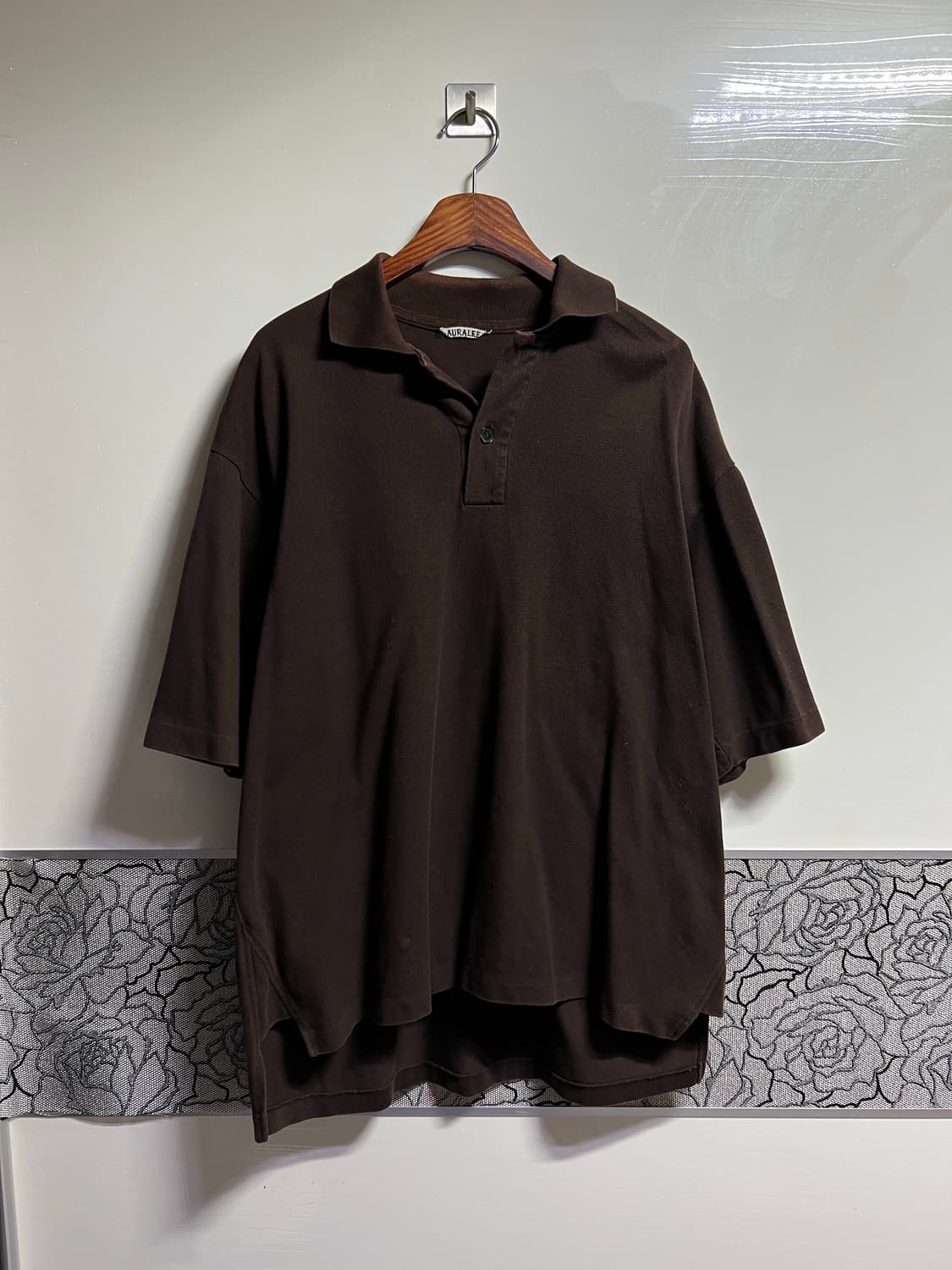 Auralee 오라리 오버핏 반팔카라 셔츠 상품이미지1