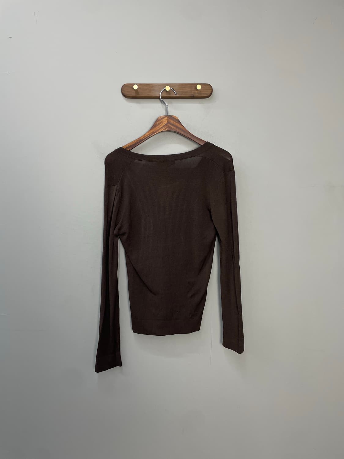 막스마라 브라운 브이넥 가디건 H1400 상품이미지4