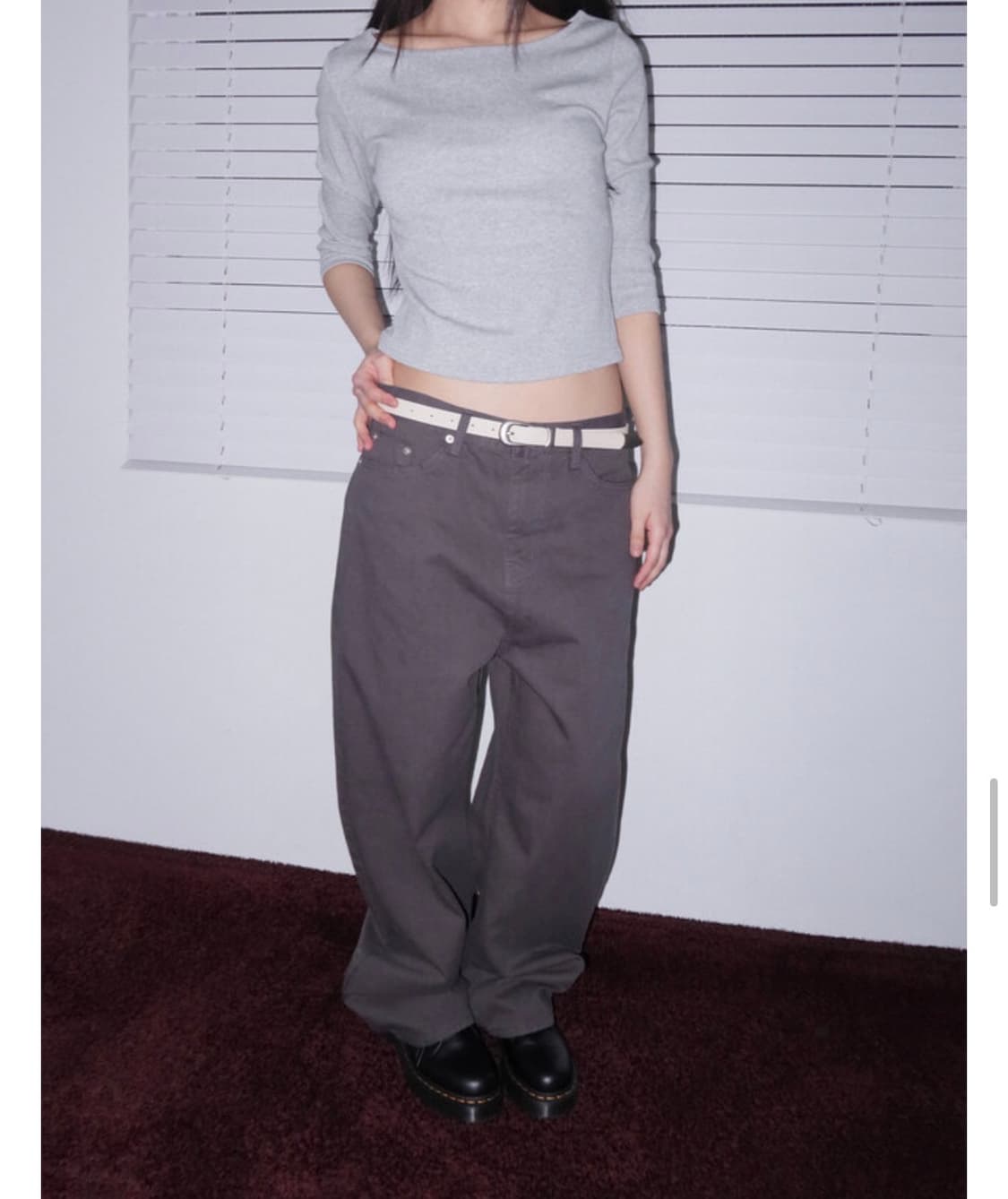 낫띵인커먼 베이직 와이드 코튼팬츠 상품이미지1