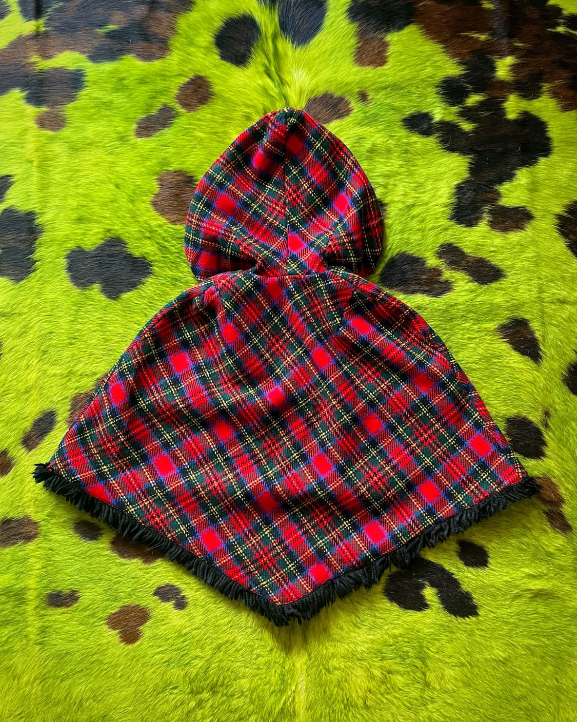 1980-90s SHALON in Tokyo Check Hood Cape 상품이미지9