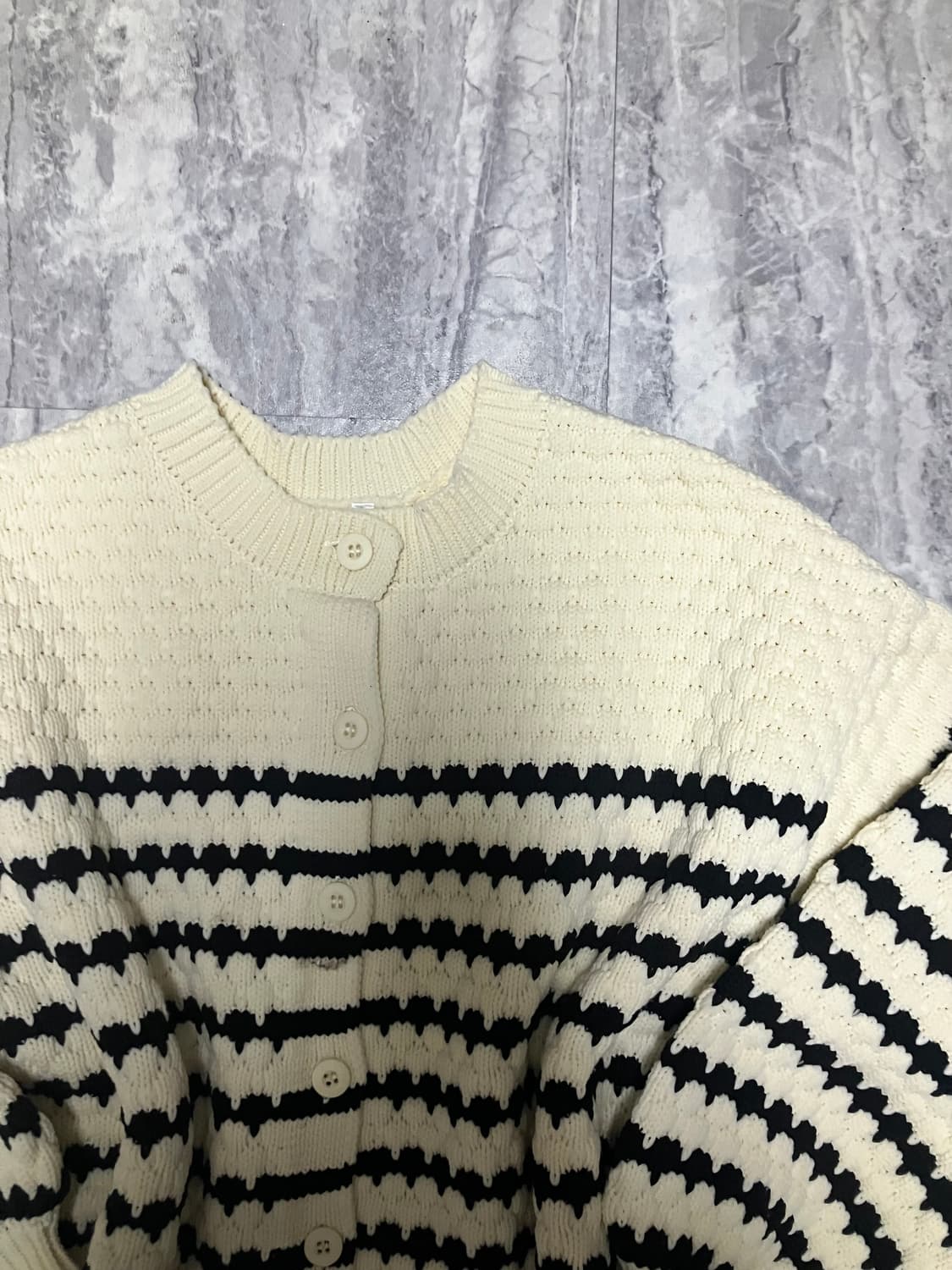 일본빈티지 올드스쿨아메카지 모리걸너드남 스트라이프코위찬니트 상품이미지2