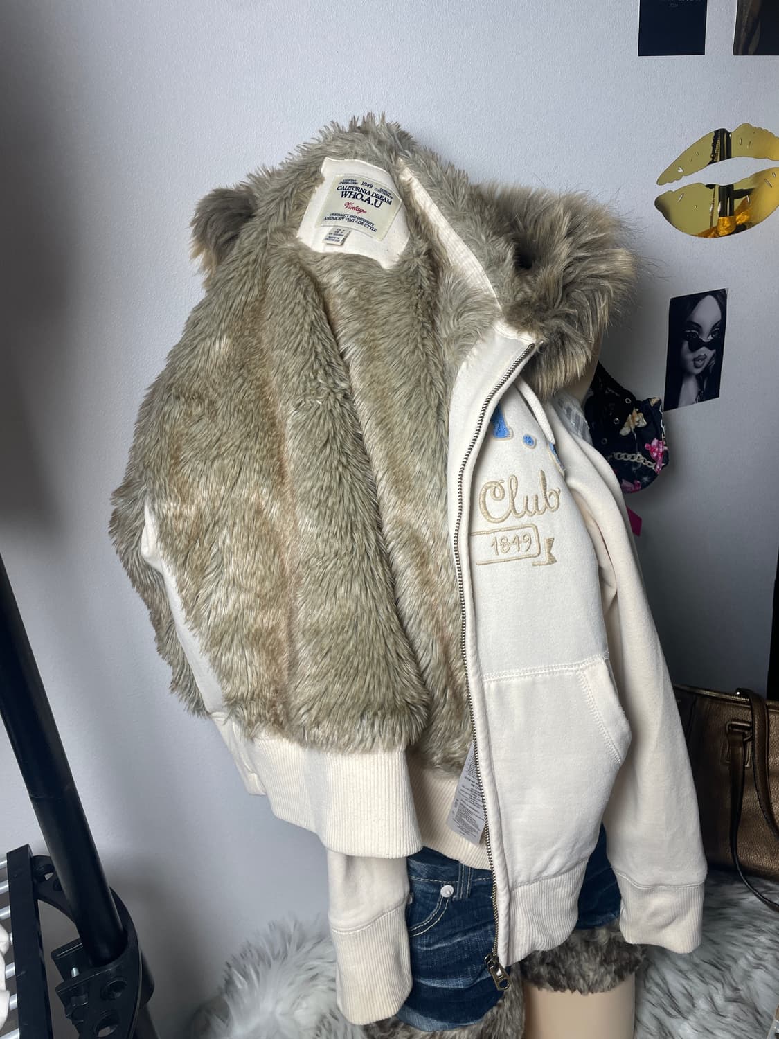 후아유 아이보리 울프죠 후드집업 상품이미지6