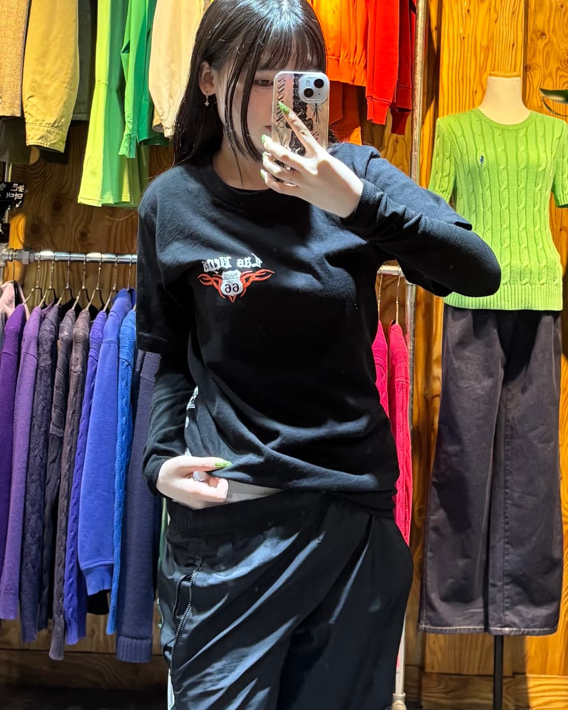 S 바이크 프린팅 블랙 반팔티  상품이미지1