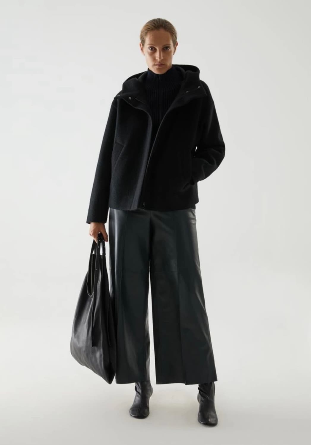 COS 코스 울 후드 코트 상품이미지5