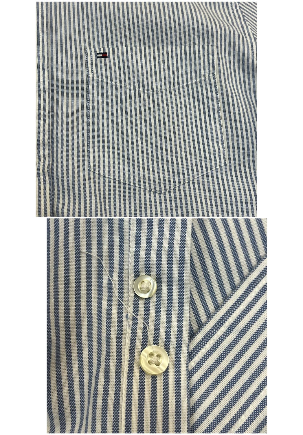 타미힐피거 스트라이프 셔츠 스카이블루XS #csz3490 상품이미지5