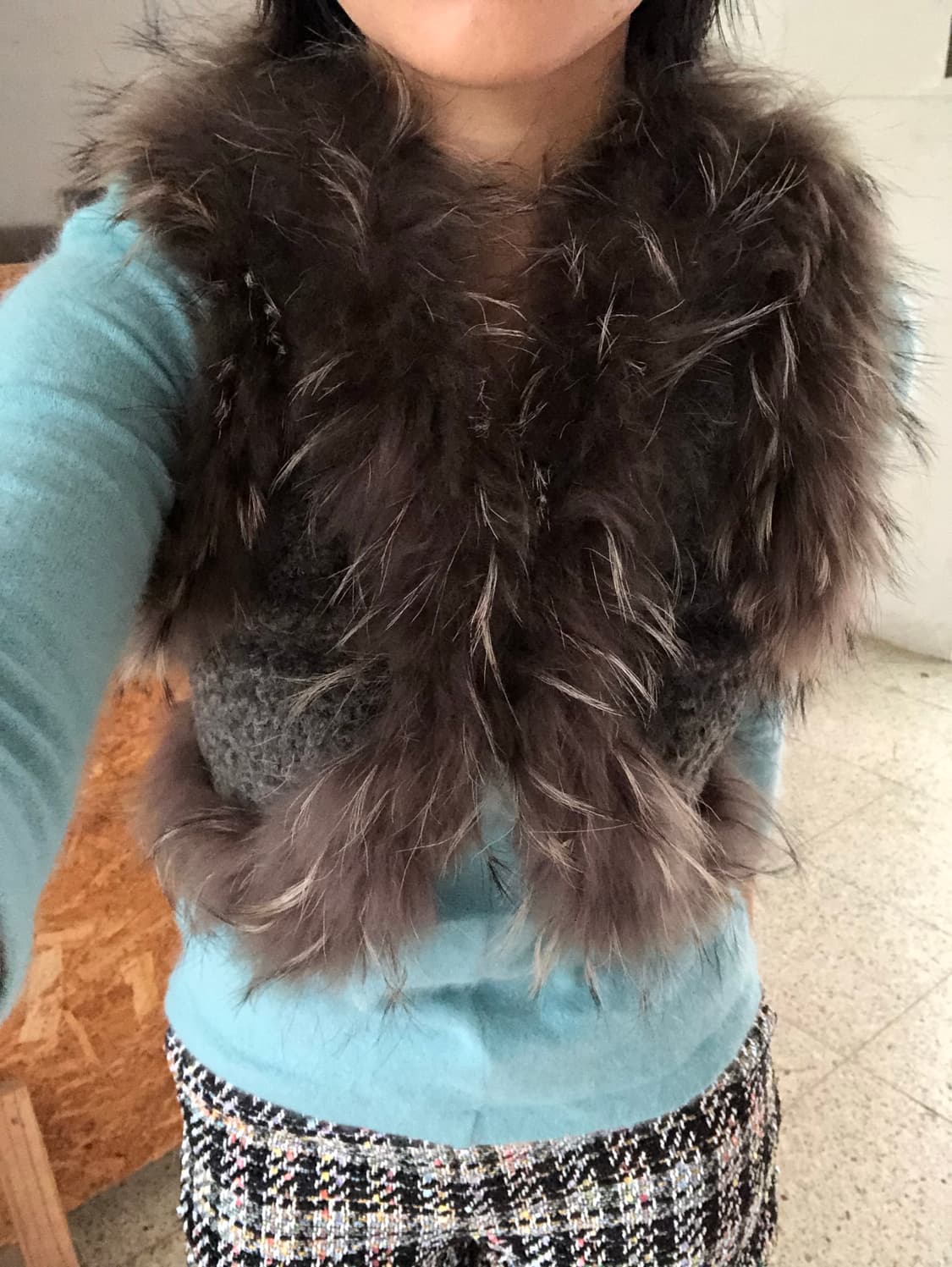 fur knit vest 상품이미지9