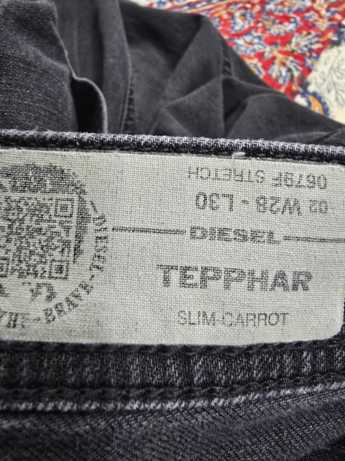 디젤 블랙 데님 청바지 (1730) 상품이미지4