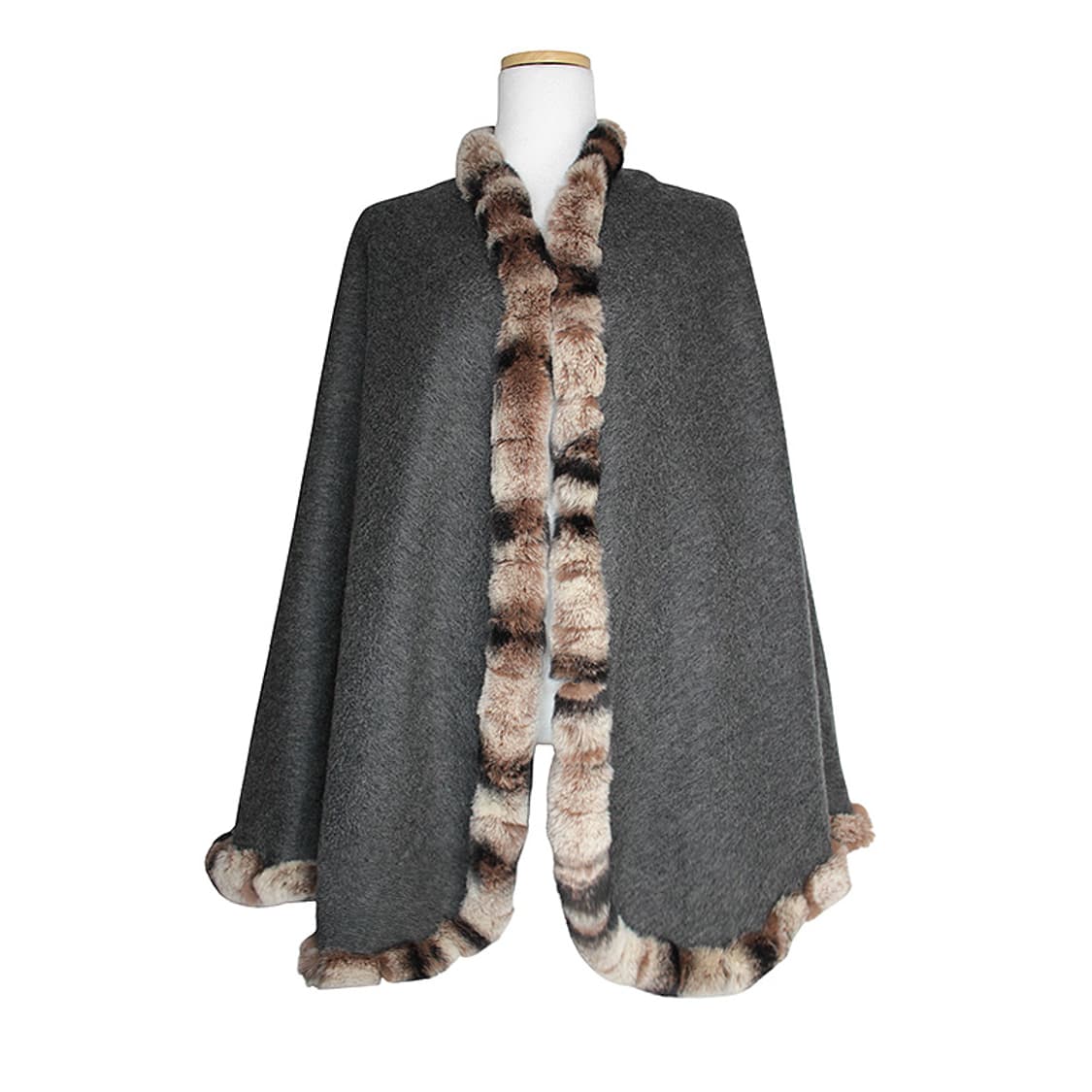 bellefennec 그레이 캐시미어 렉스퍼 케이프 (프리사이즈 ) 상품이미지1