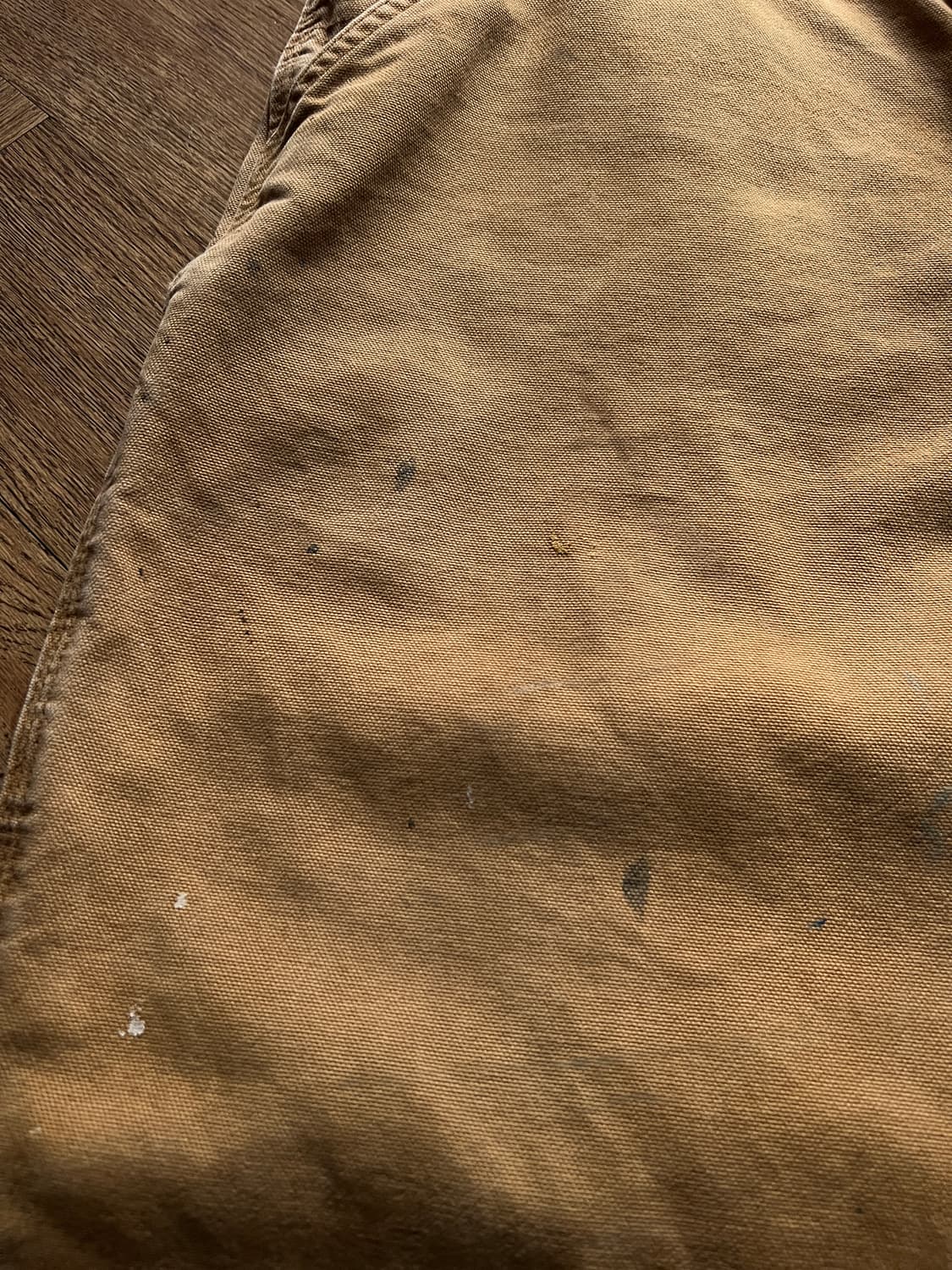 [32]칼하트 USA 덩가리핏 빈티지 페인팅 브라운 싱글니 워크 팬츠 상품이미지5