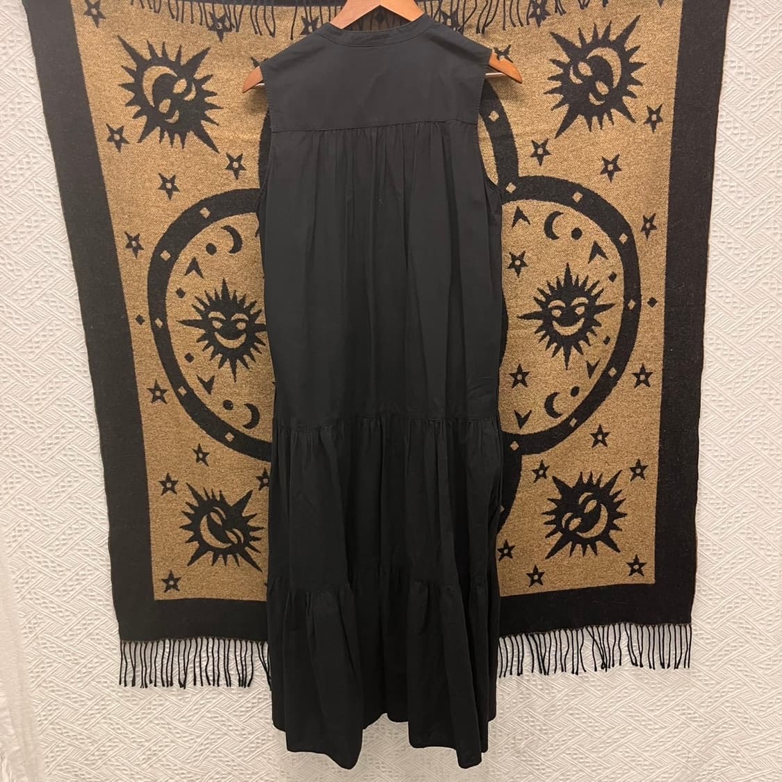 유니클로 아방핏 셔링 캉캉 슬리브리스 롱원피스 K0040 상품이미지4