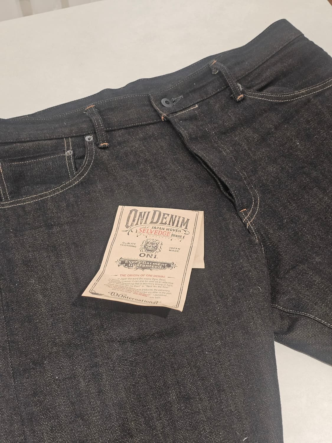 오니 데님 oni denim 246 bkol 12.5oz 셀비지 38 상품이미지1