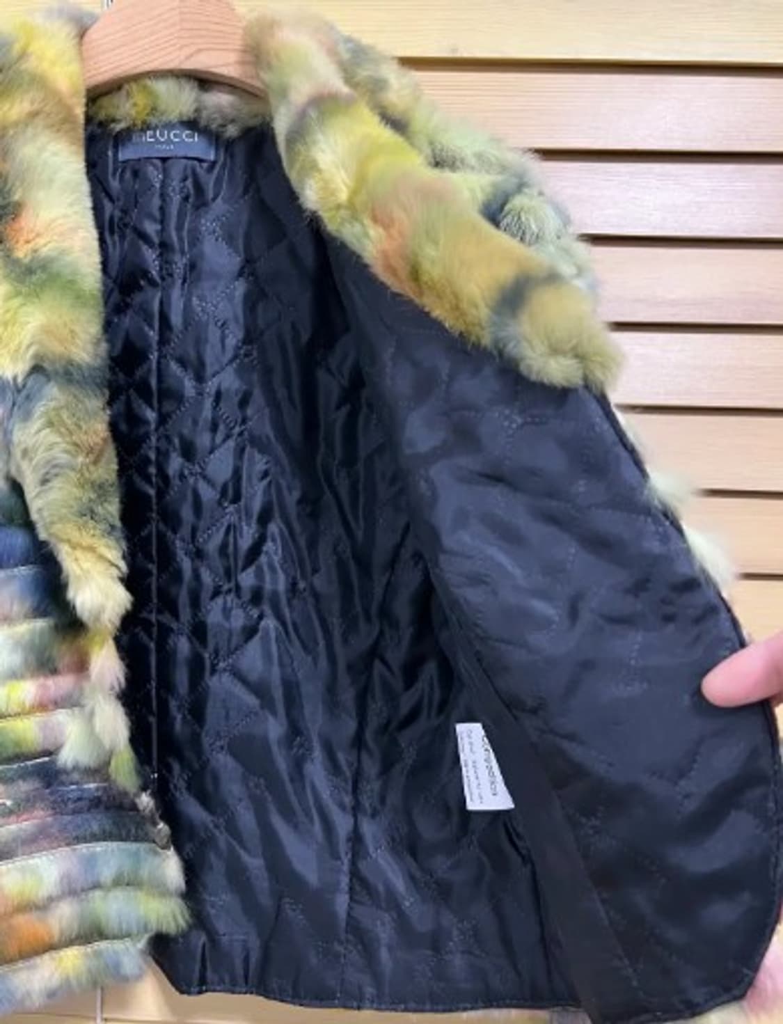 이태리 MEUCCI 여성 그런지룩Y2K 그라데이션 모피퍼숏자켓 상품이미지4