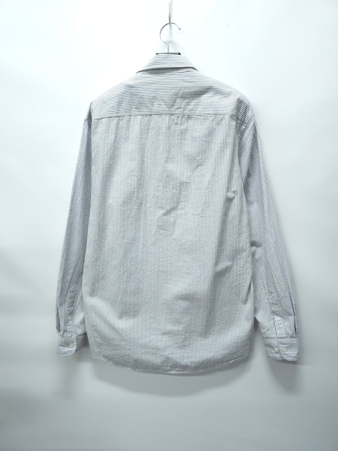 무신사 스탠다드 레귤러핏 시어서커 스트라이프 셔츠 (L) 상품이미지7