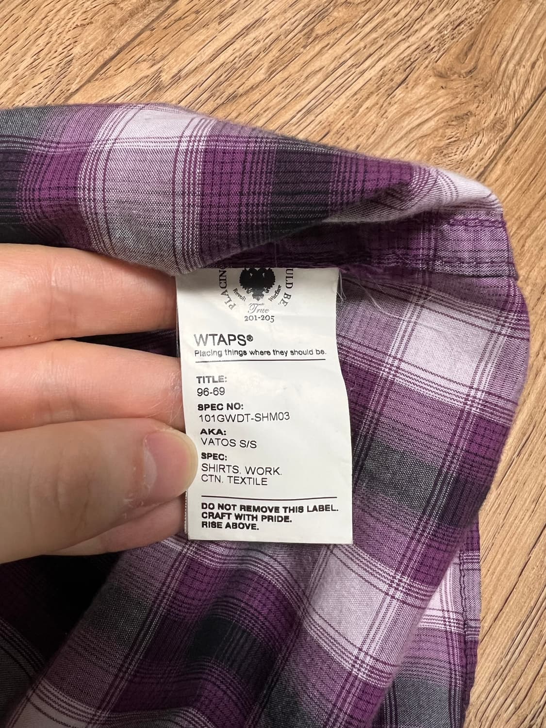 90s wtaps 옴브레 셔츠 상품이미지3