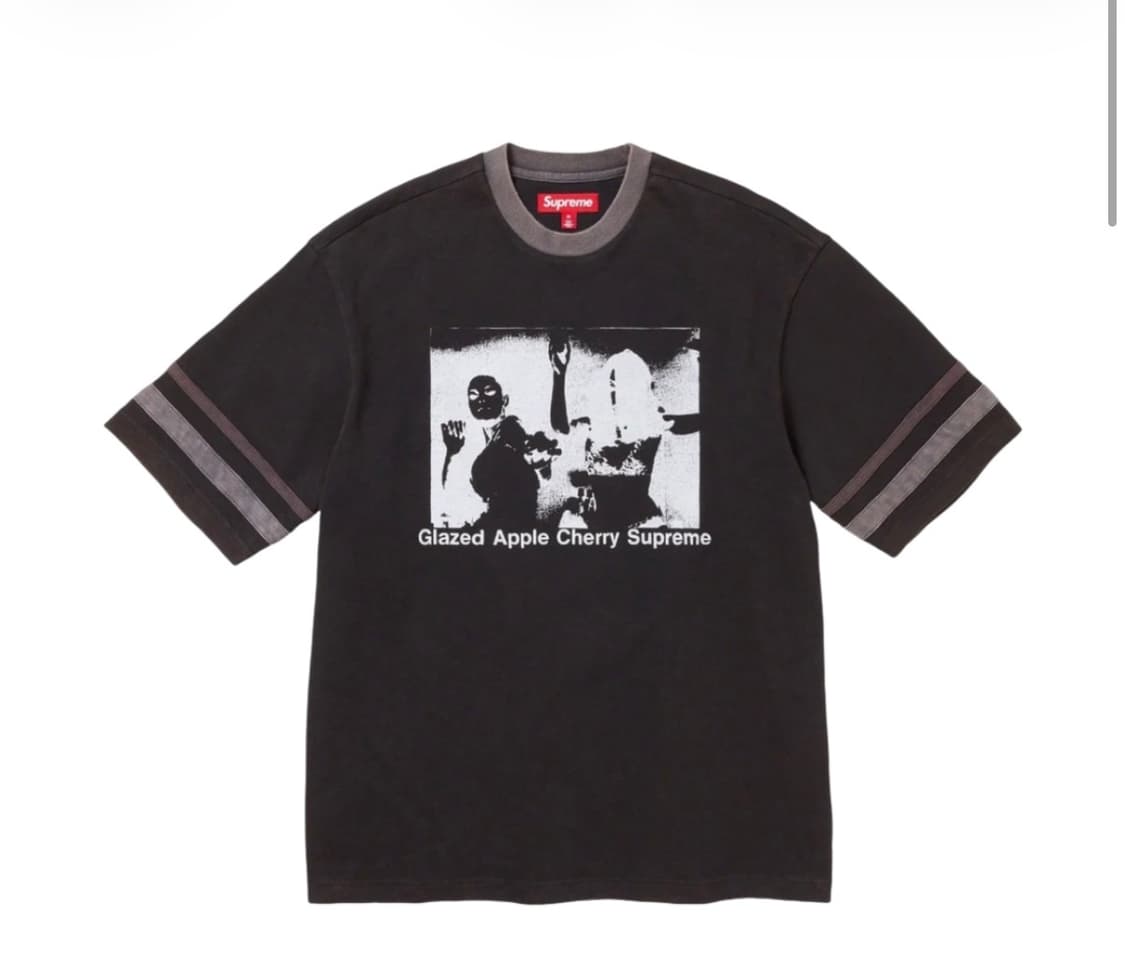 [XXL] 슈프림 글레이즈드 애슬레틱 반팔 블랙 23FW 상품이미지1