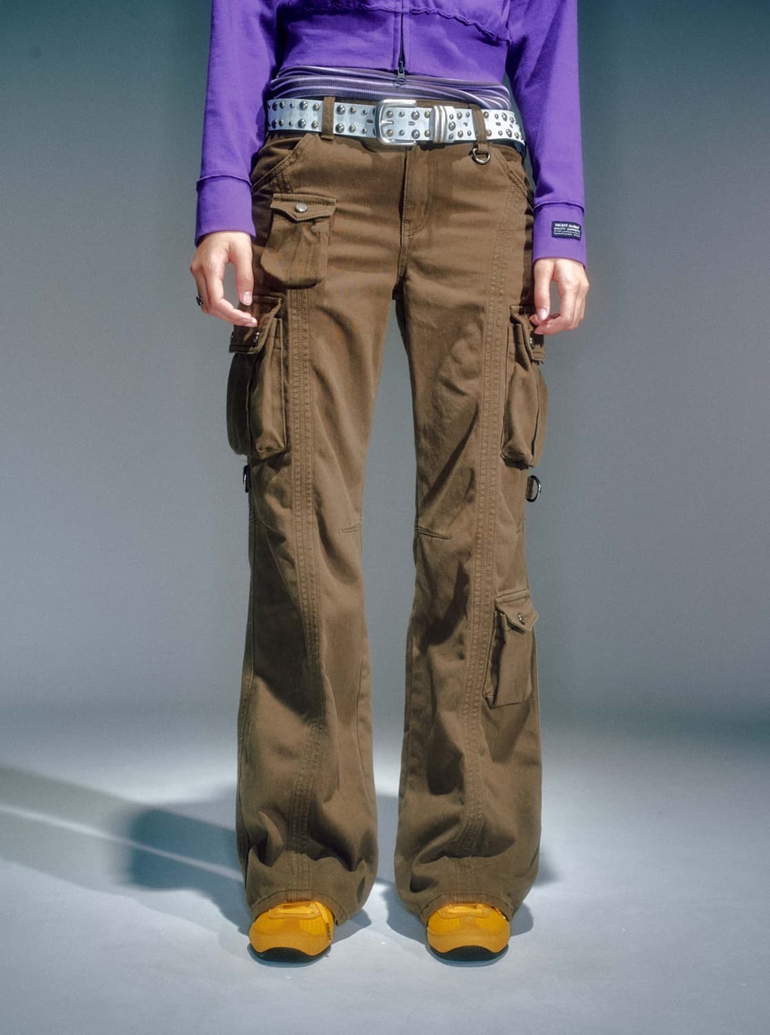 WOMEN SCOTTIE SEMI BOOTS CUT PANTS BROWN 상품이미지1