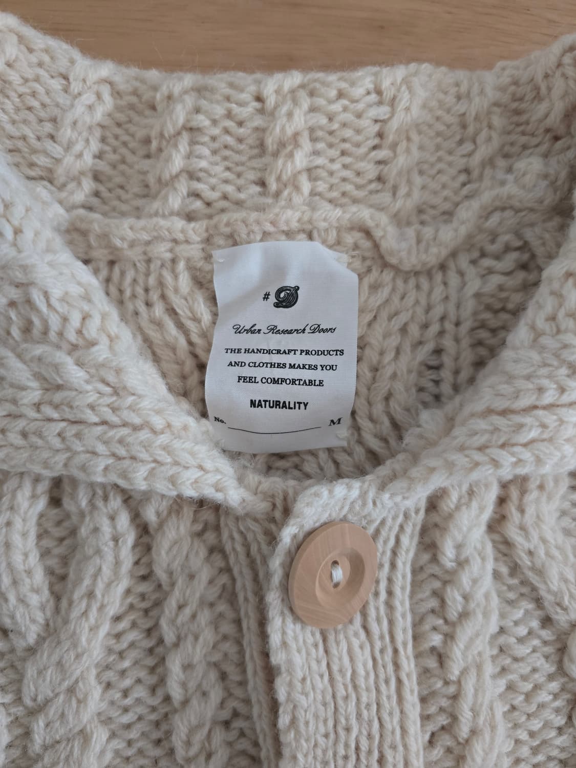 URBAN RESEARCH DOORS 핸드크래프트 울 케이블 가디건 (3 상품이미지2