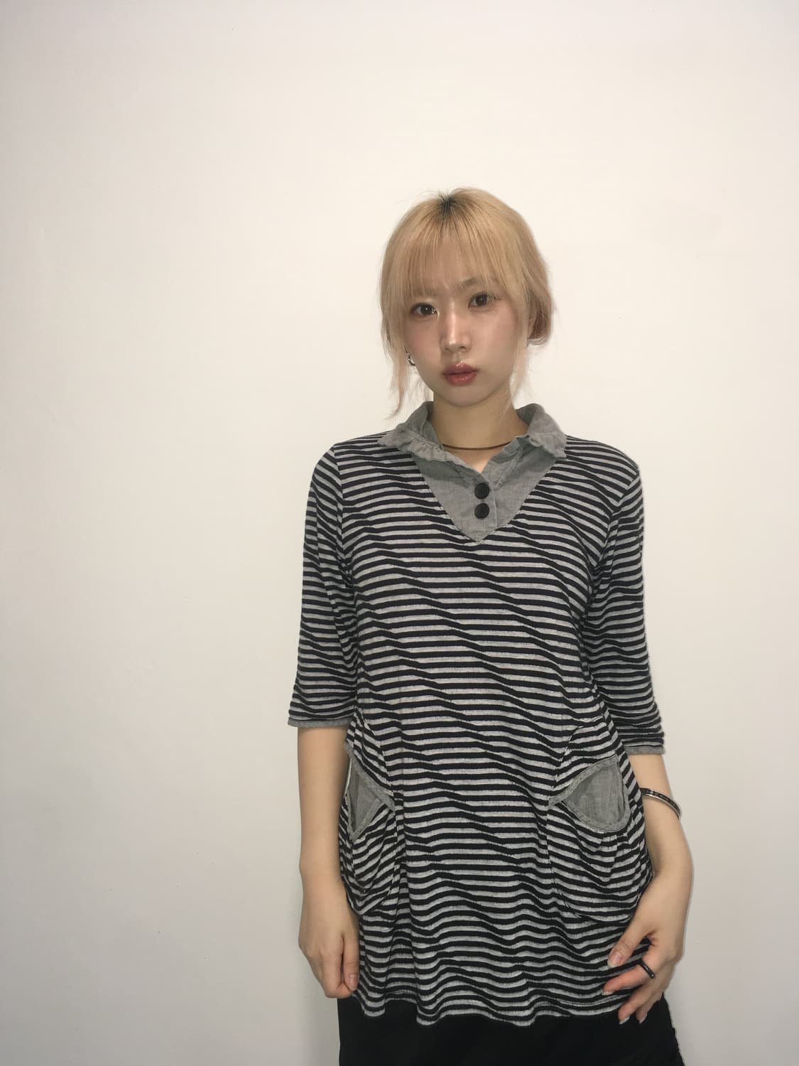 jpn vintage stripe cargo pocket t shirt 상품이미지1